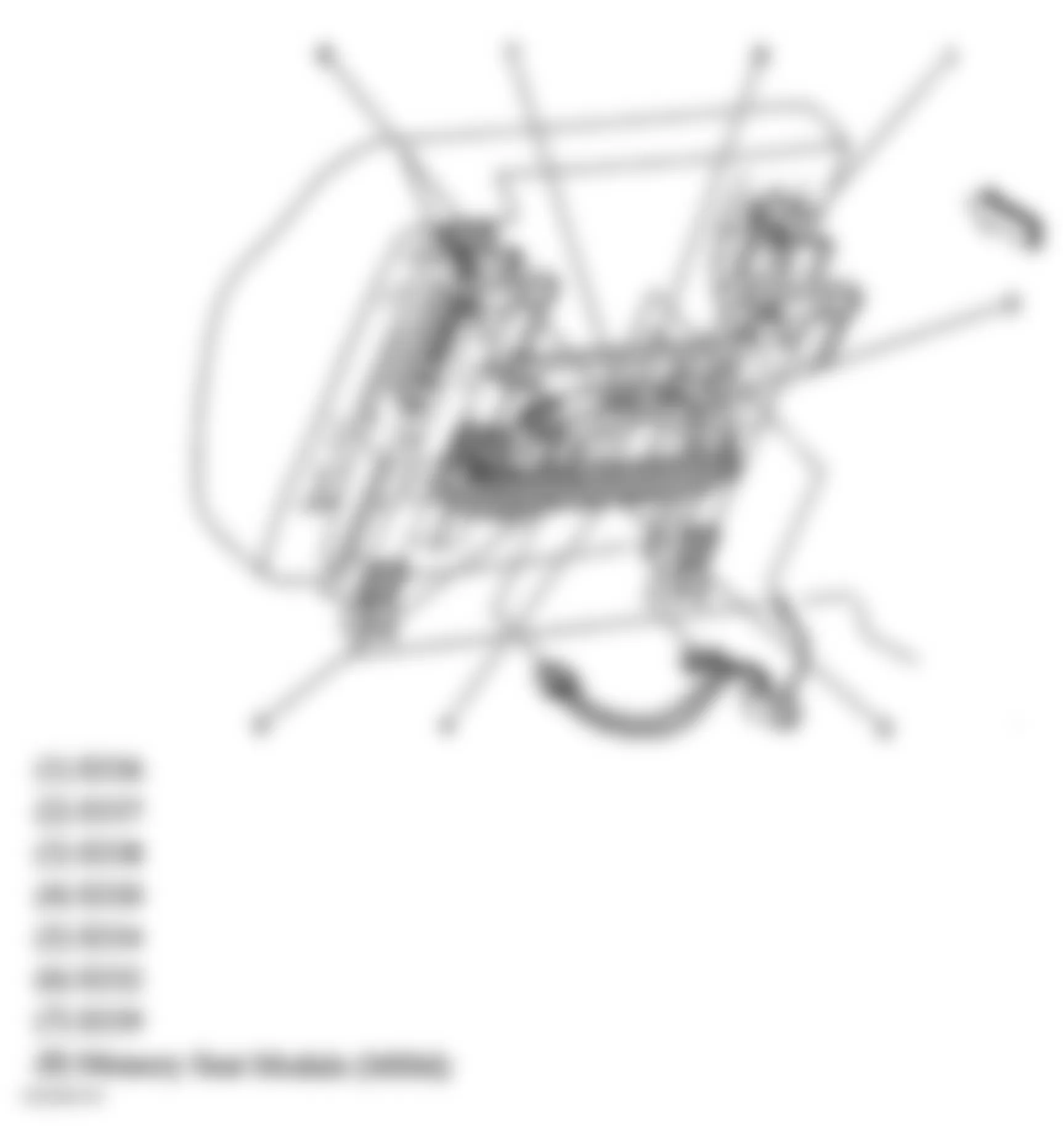 Buick Park Avenue Ultra 2005 - Component Locations -  Under Left Front Seat