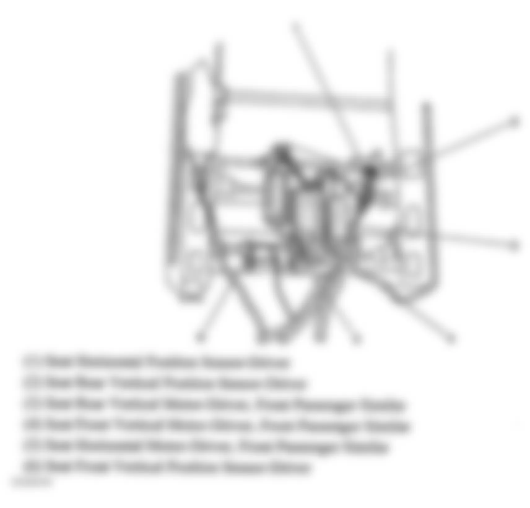 Buick Park Avenue Ultra 2005 - Component Locations -  Driver Power Seat Components