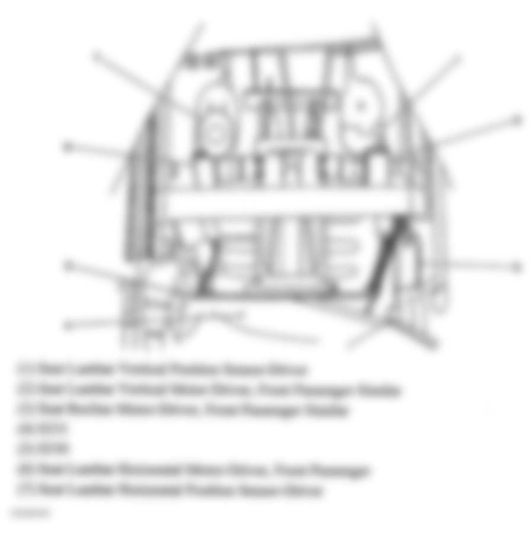 Buick Park Avenue Ultra 2005 - Component Locations -  Back Of Driver Seat