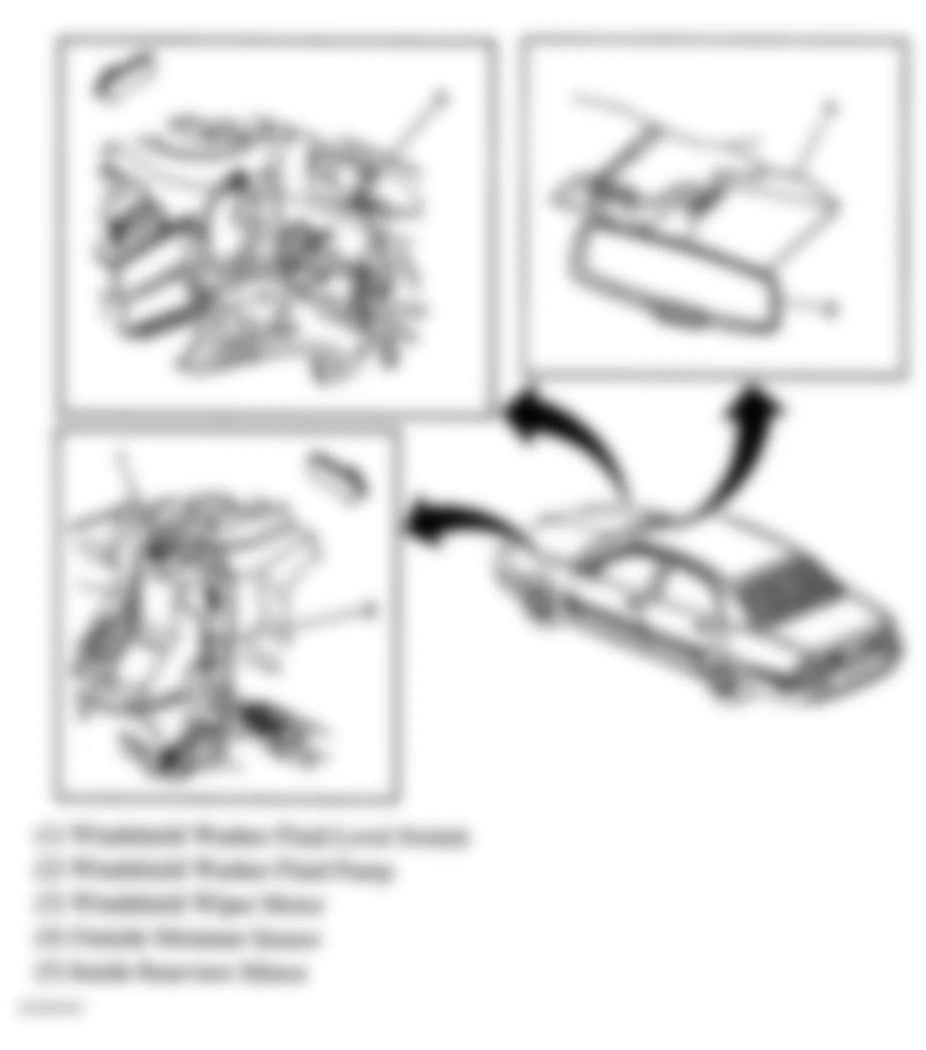 Buick Park Avenue Ultra 2005 - Component Locations -  Wiper/Washer System Components