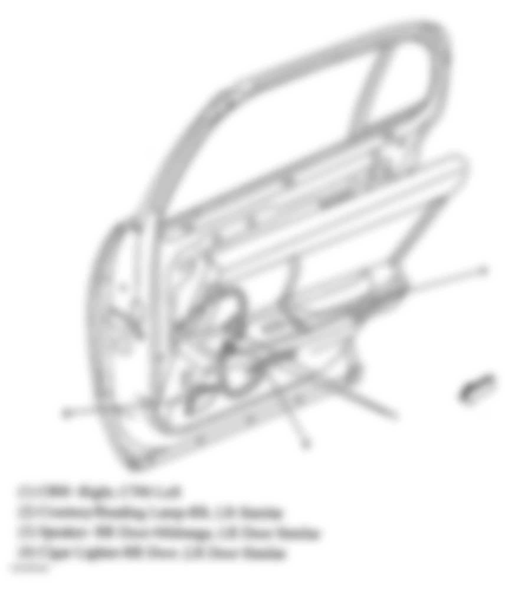 Buick Park Avenue Ultra 2005 - Component Locations -  Right Rear Door
