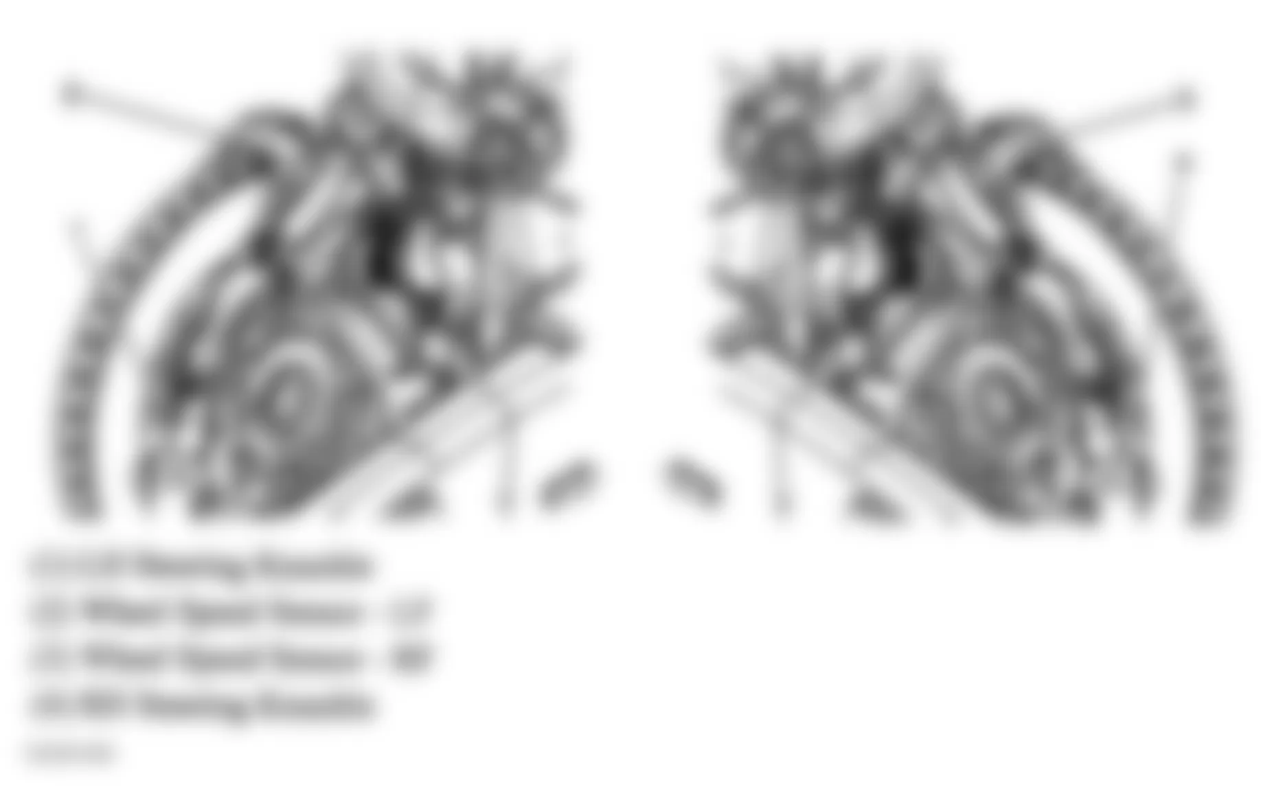 Buick Rainier 2005 - Component Locations -  Front Hubs & Rotors
