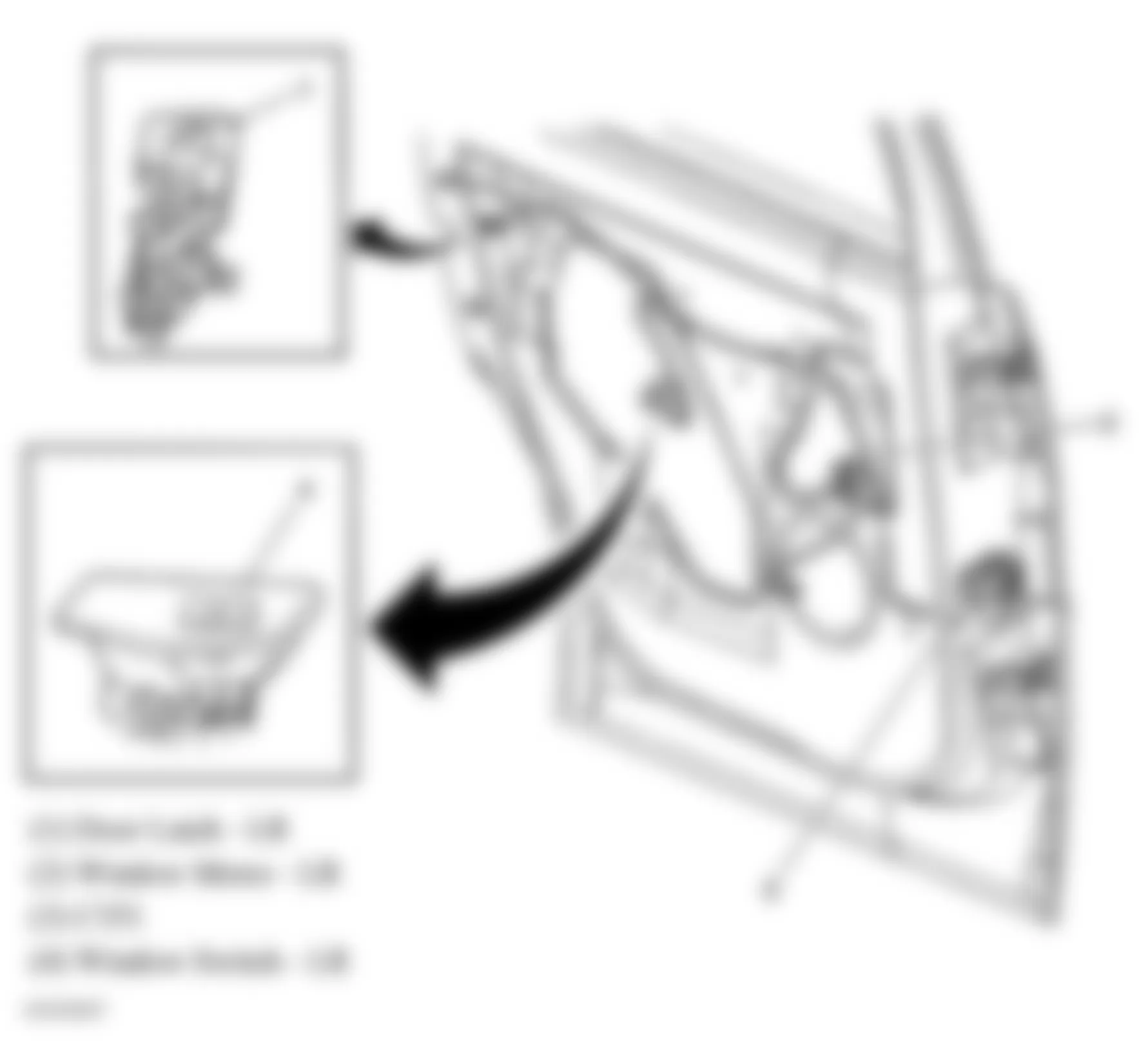 Buick Rendezvous CX 2005 - Component Locations -  Left Rear Door