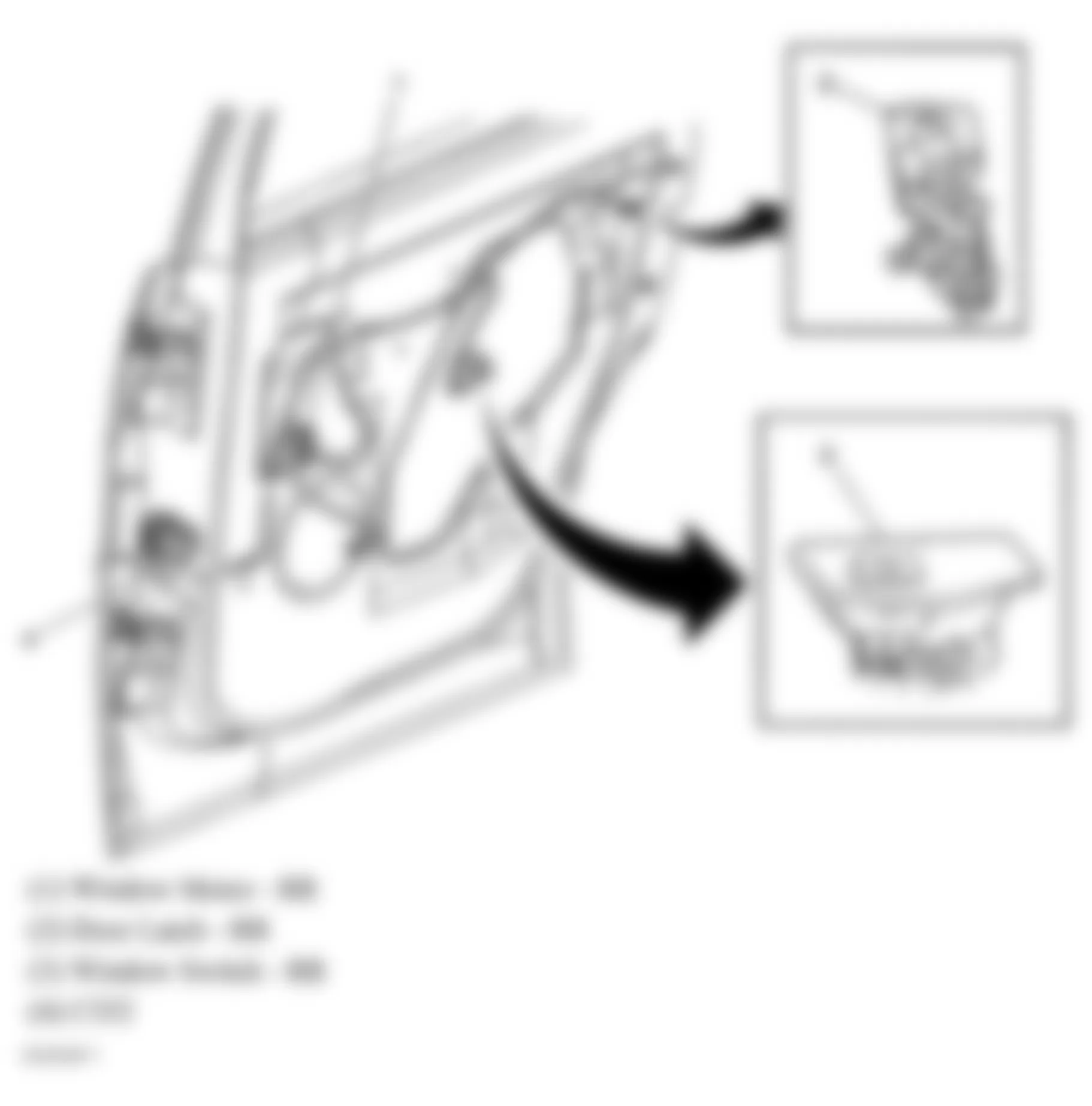 Buick Rendezvous CX 2005 - Component Locations -  Right Rear Door