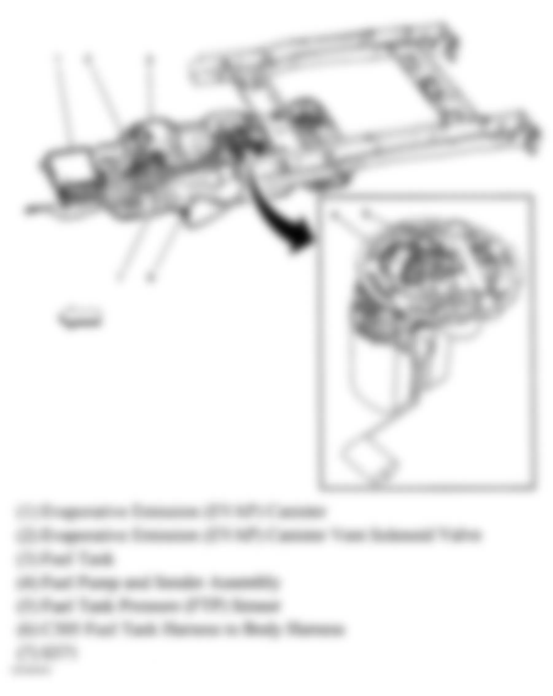 Buick Terraza CX 2005 - Component Locations -  Fuel Tank Components