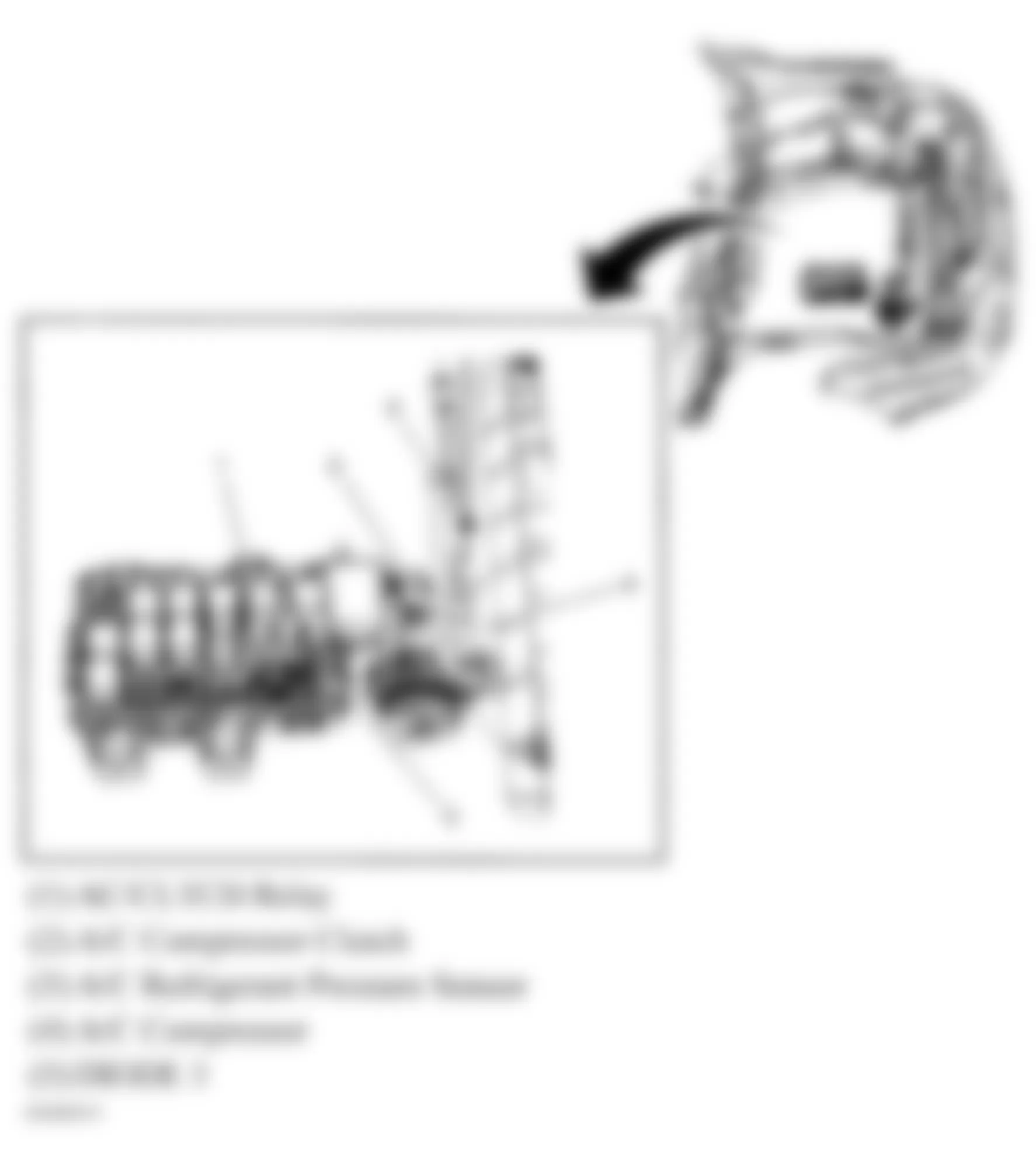 Buick Terraza CX 2005 - Component Locations -  Right Front Of Engine Compartment