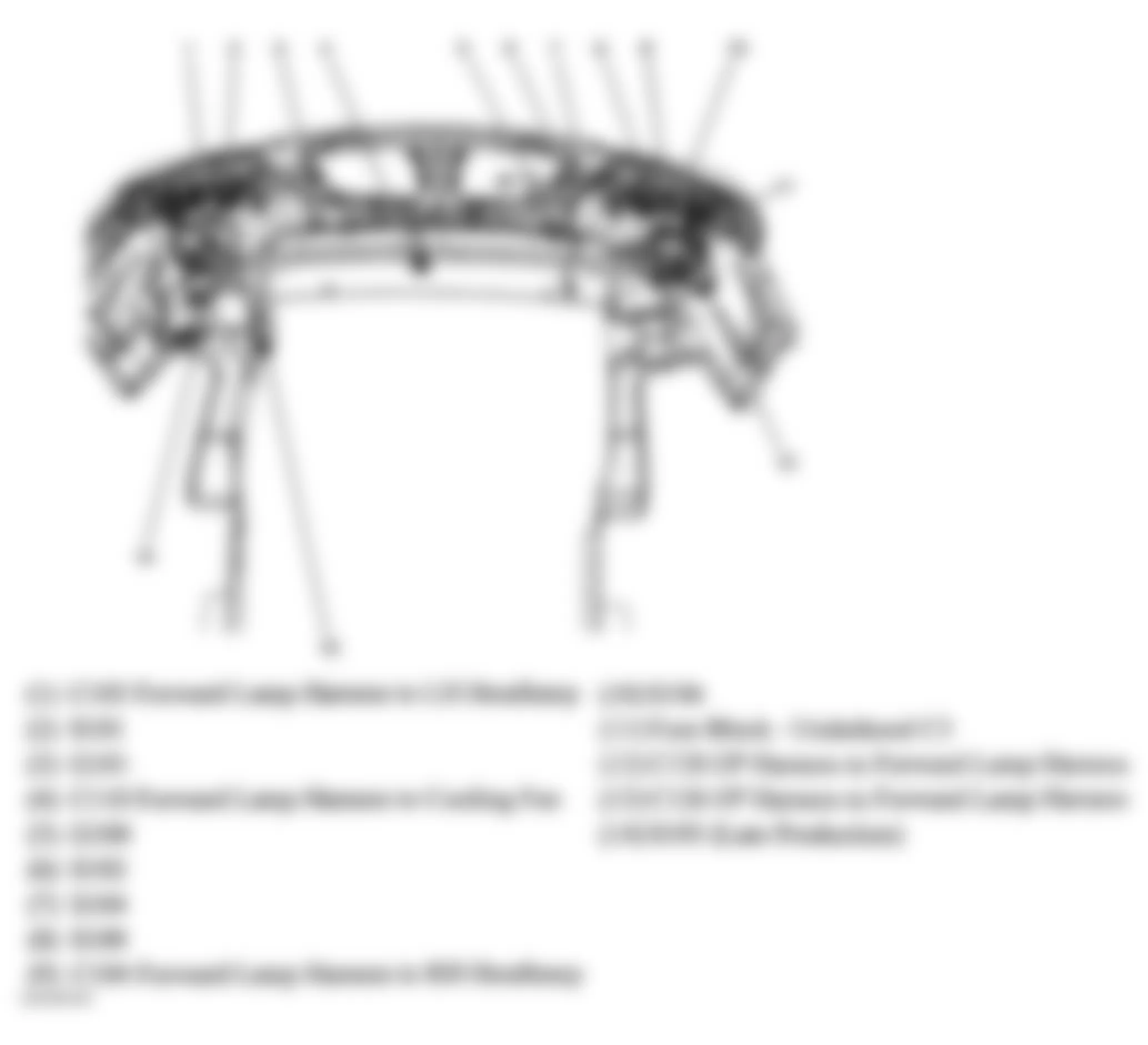 Buick Terraza CX 2005 - Component Locations -  Front Bumper