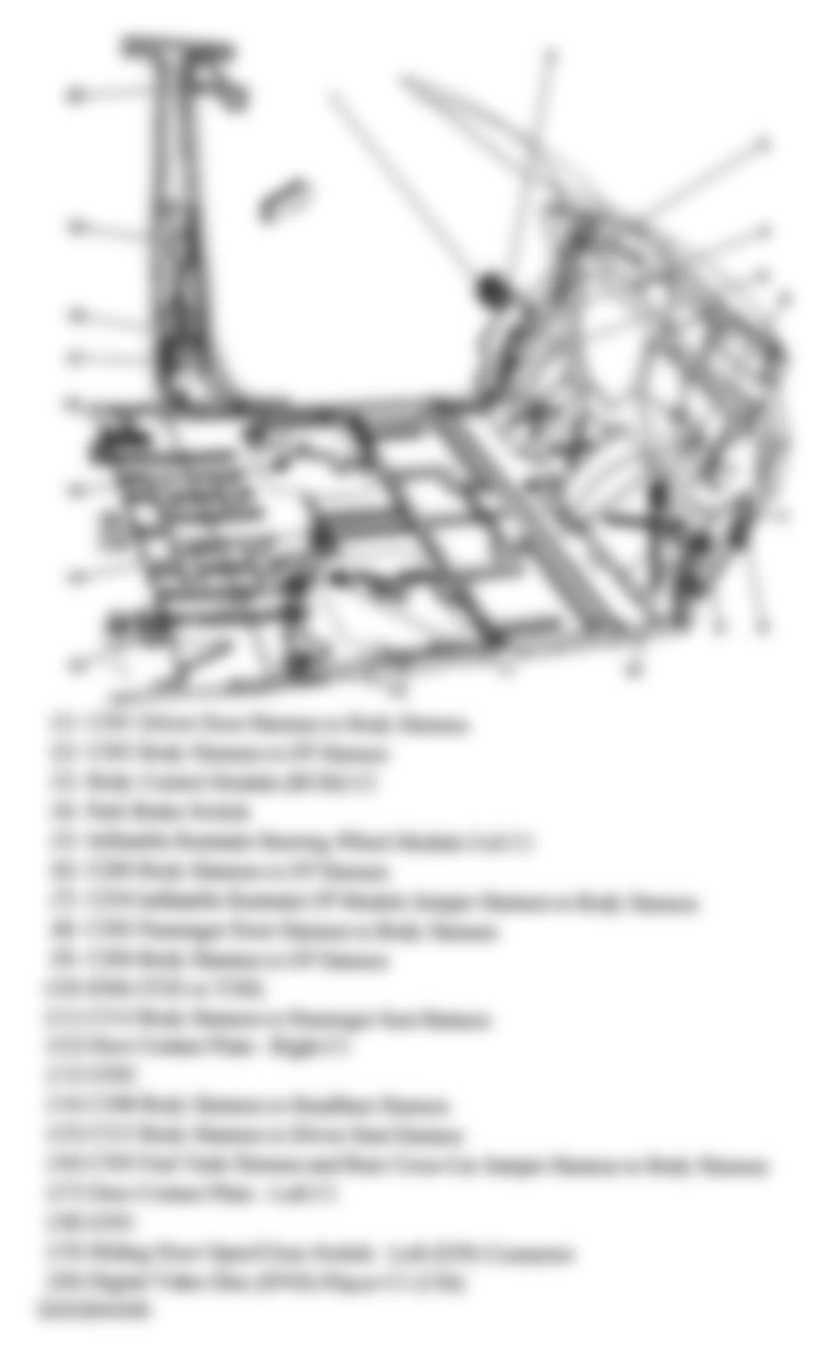 Buick Terraza CX 2005 - Component Locations -  Floor Pan