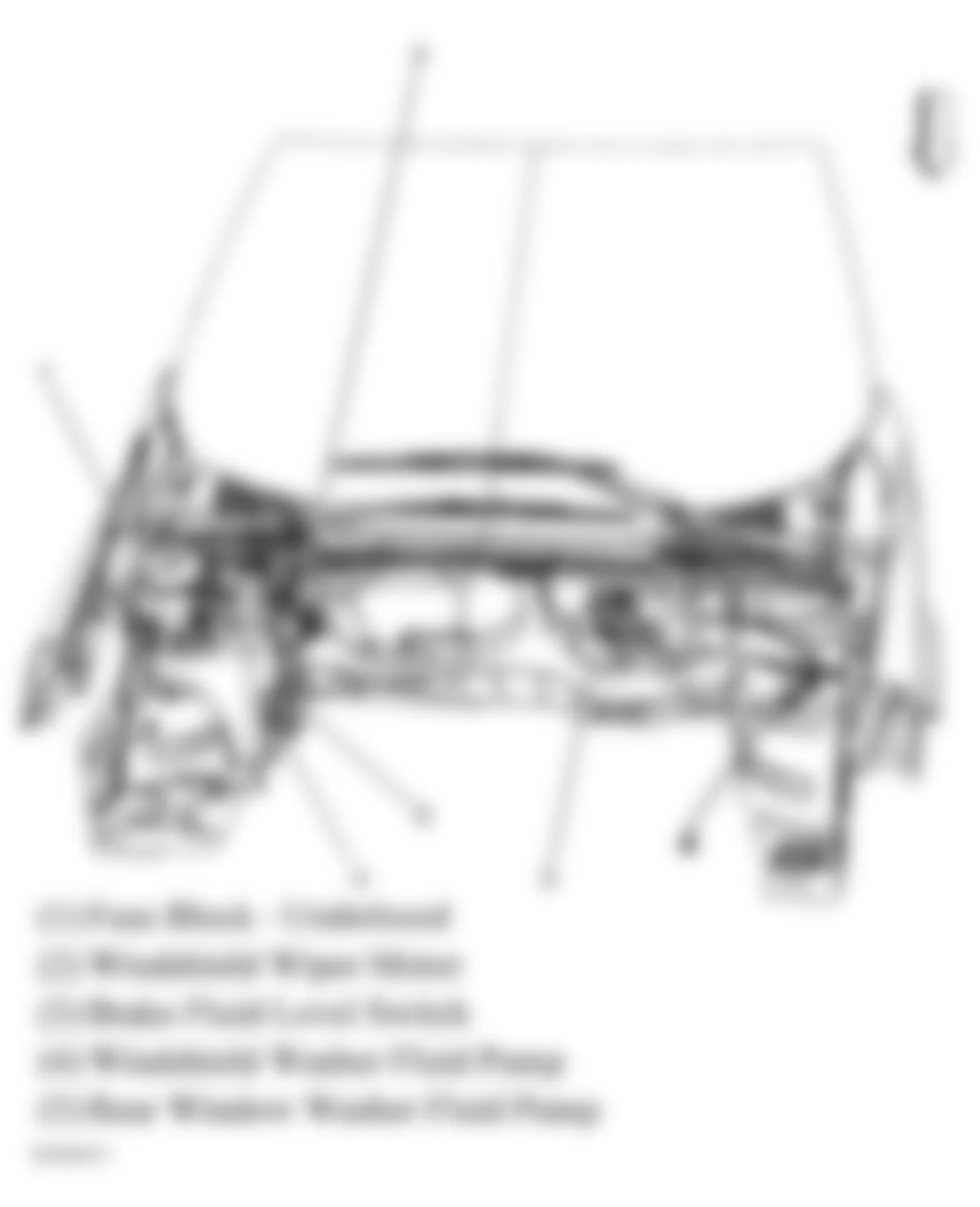 Buick Terraza CXL 2005 - Component Locations -  Engine Compartment