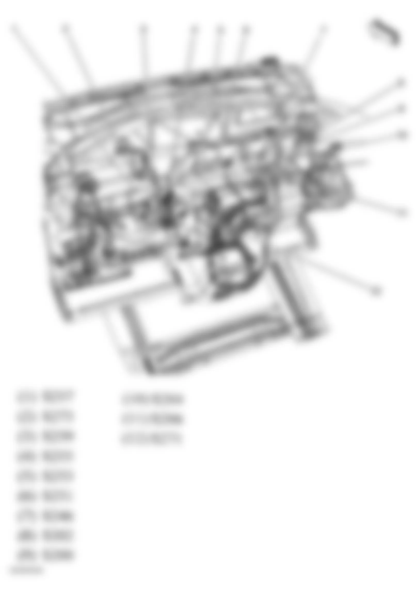 Buick Terraza CXL 2005 - Component Locations -  Dash