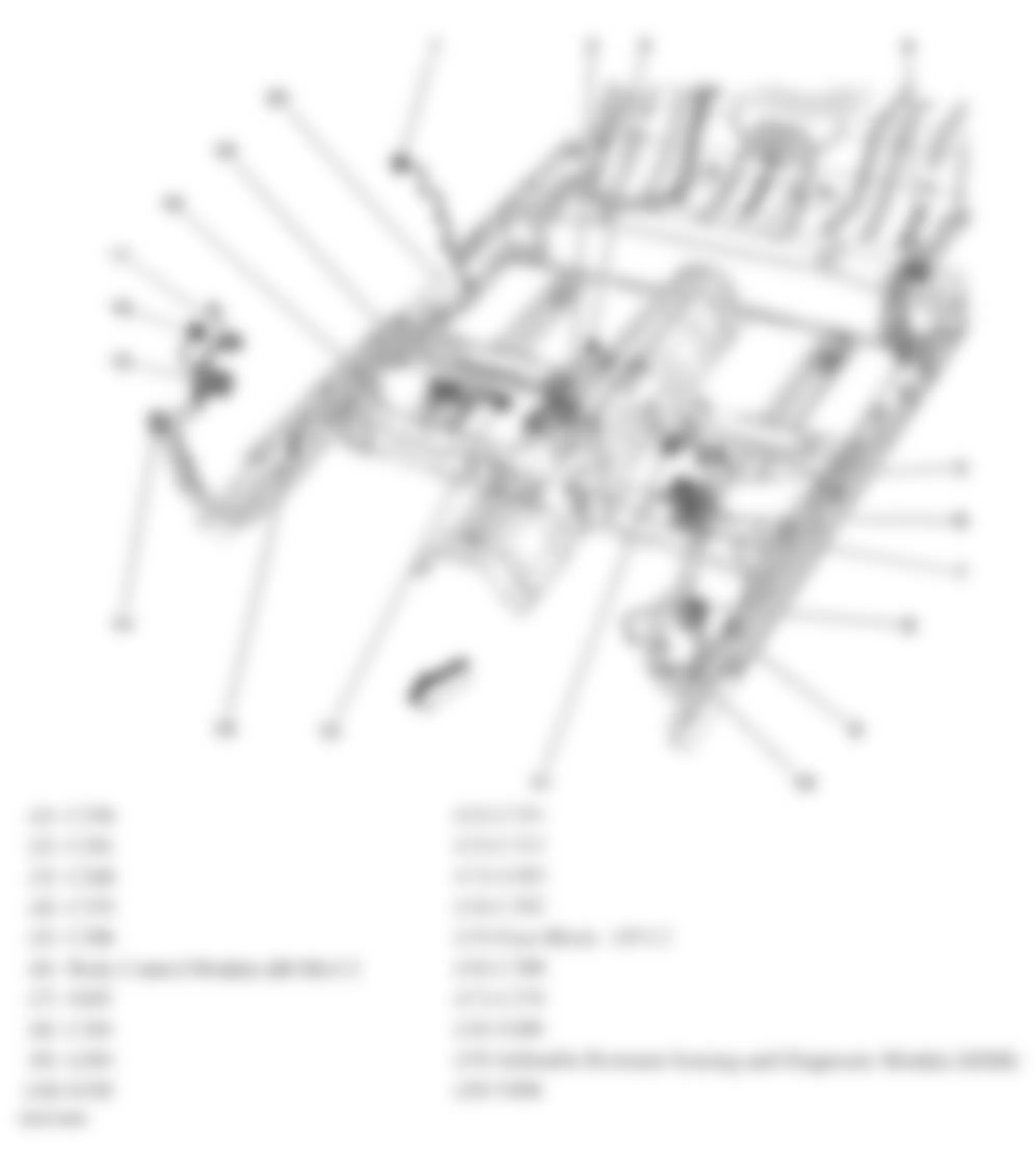 Buick Allure CX 2006 - Component Locations -  Interior Floor Pan