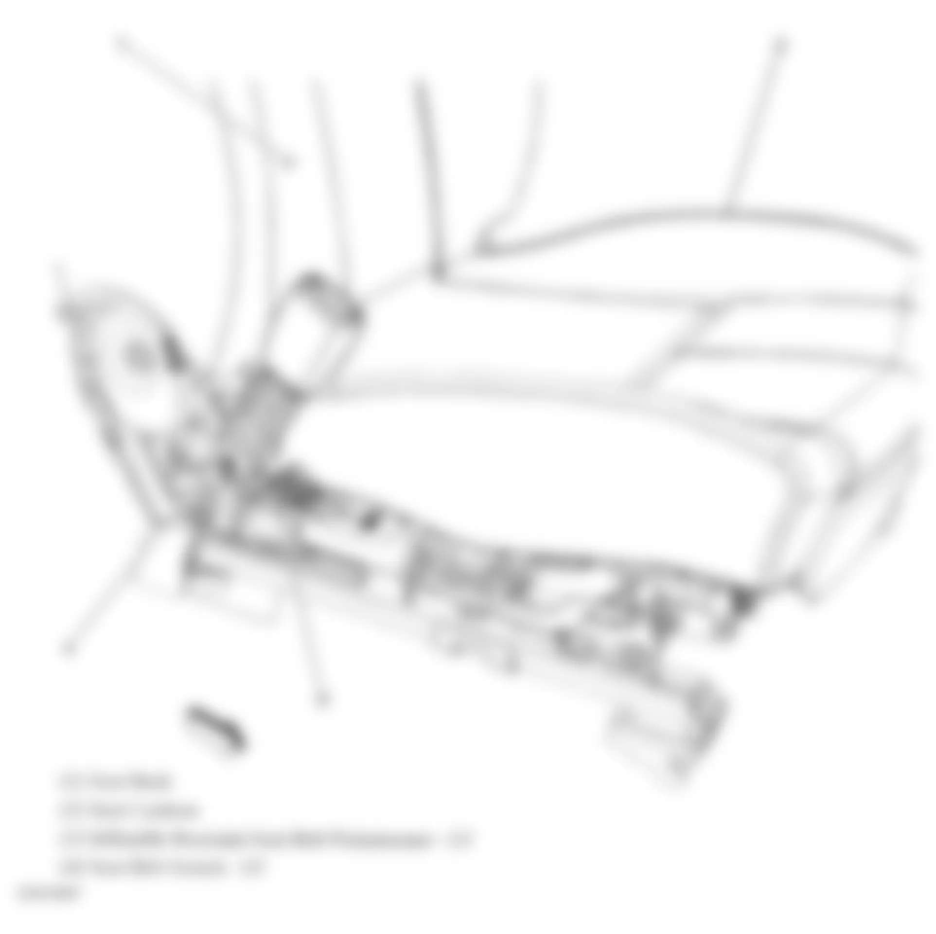 Buick Allure CXL 2006 - Component Locations -  Left Front Seat Assembly
