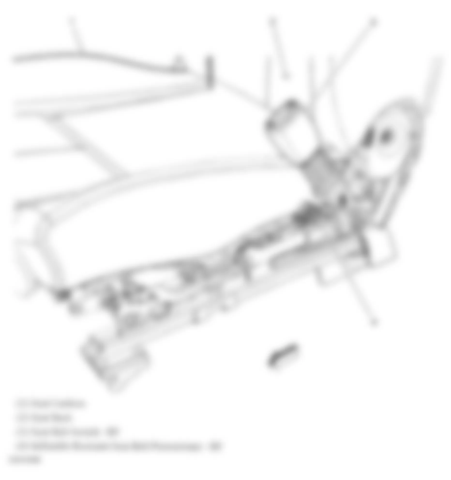 Buick LaCrosse CXL 2006 - Component Locations -  Right Front Seat Assembly