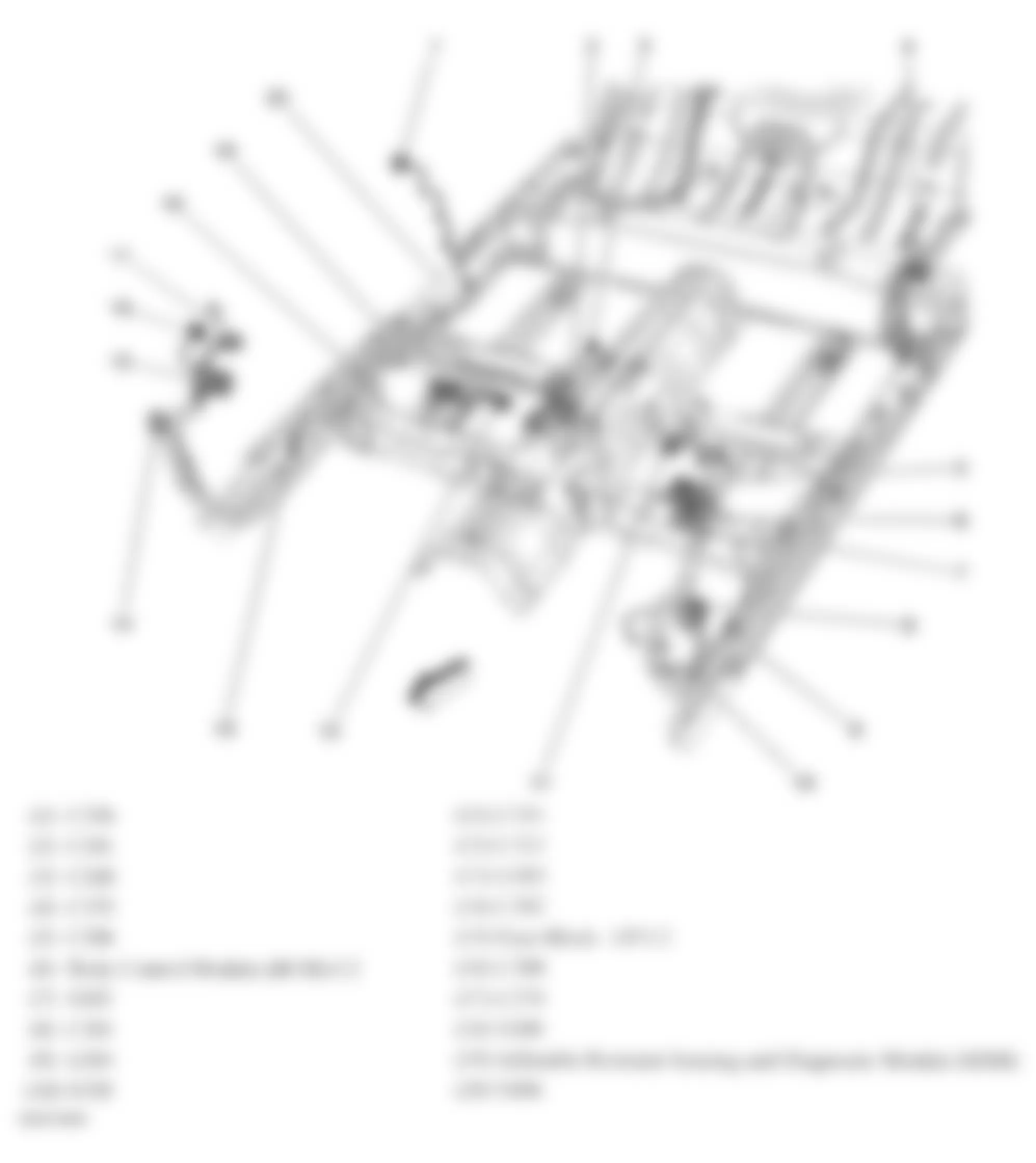 Buick LaCrosse CXL 2006 - Component Locations -  Interior Floor Pan