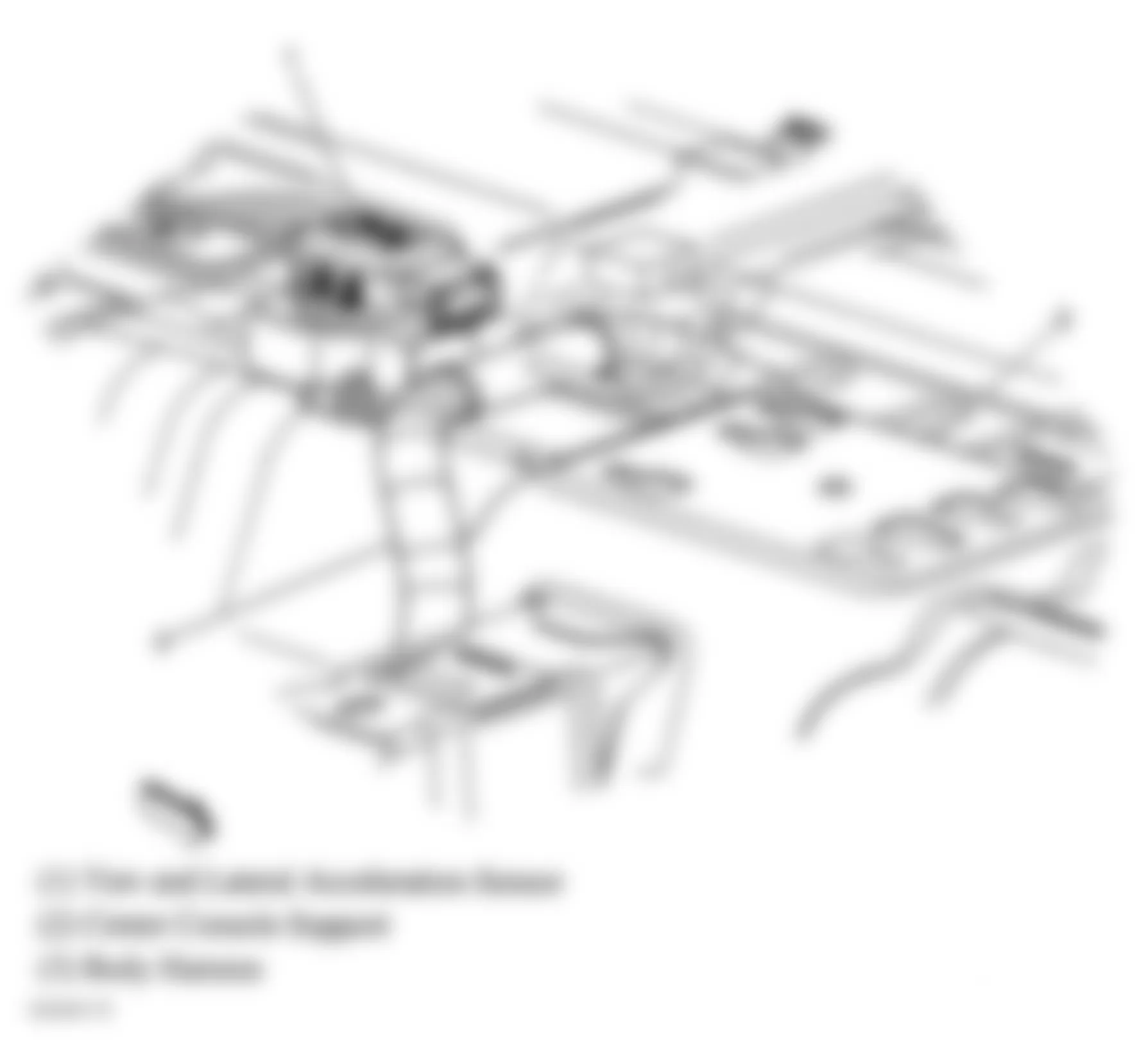 Buick LaCrosse CXS 2006 - Component Locations - Center Console Support