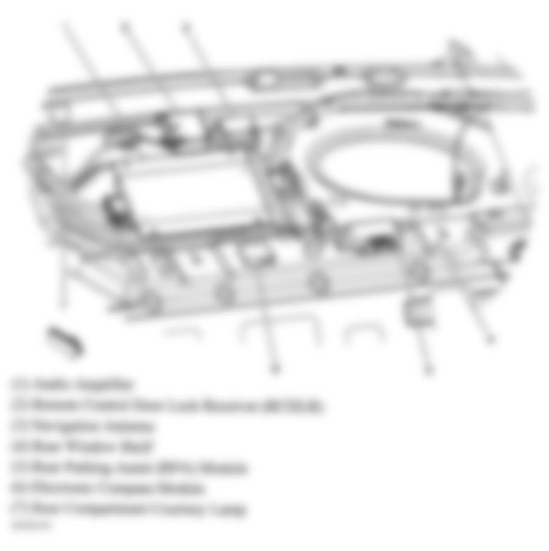 Buick LaCrosse CXS 2006 - Component Locations - Rear Package Shelf