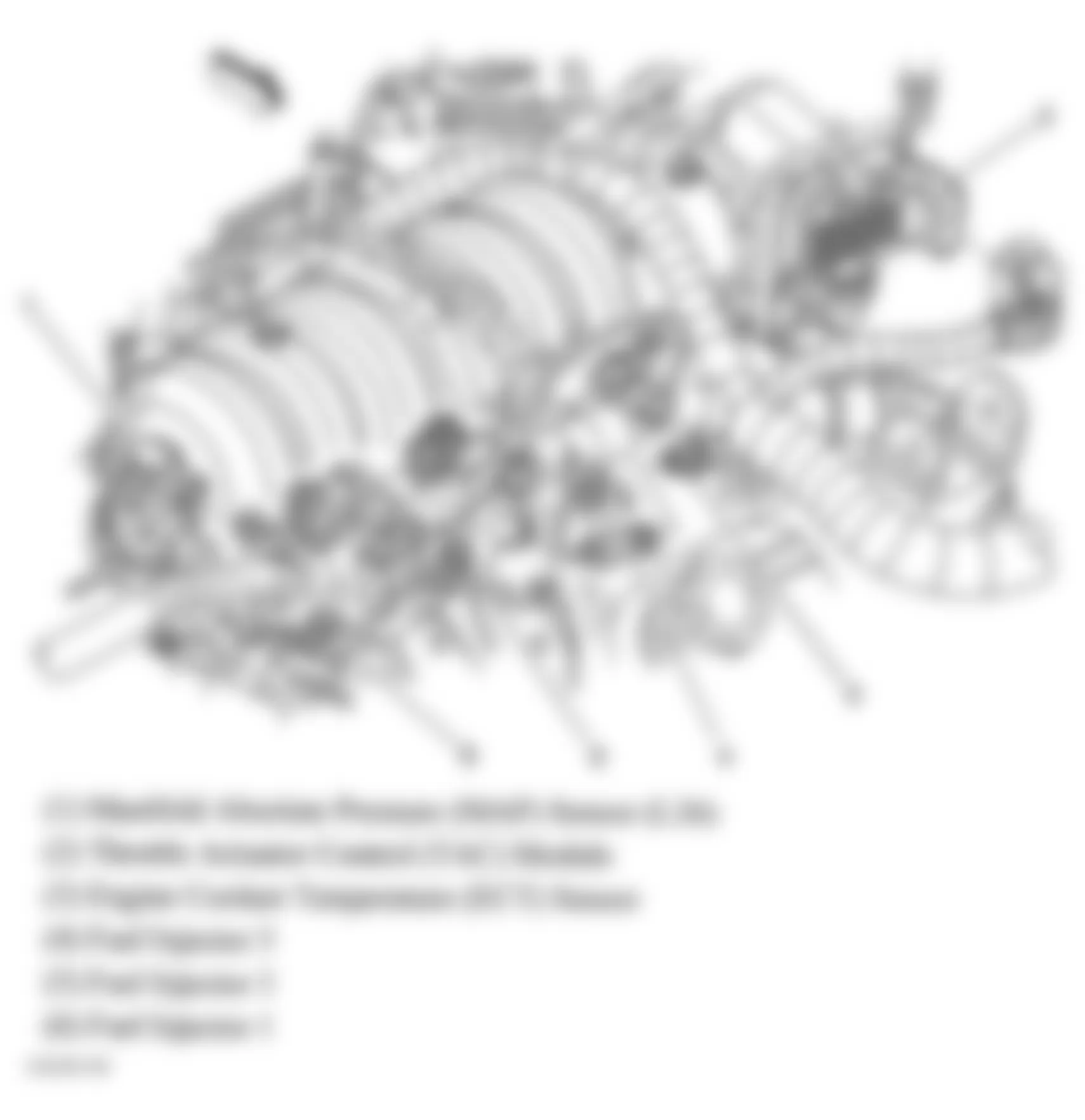 Buick LaCrosse CXS 2006 - Component Locations - Top Of Engine (3.8L)