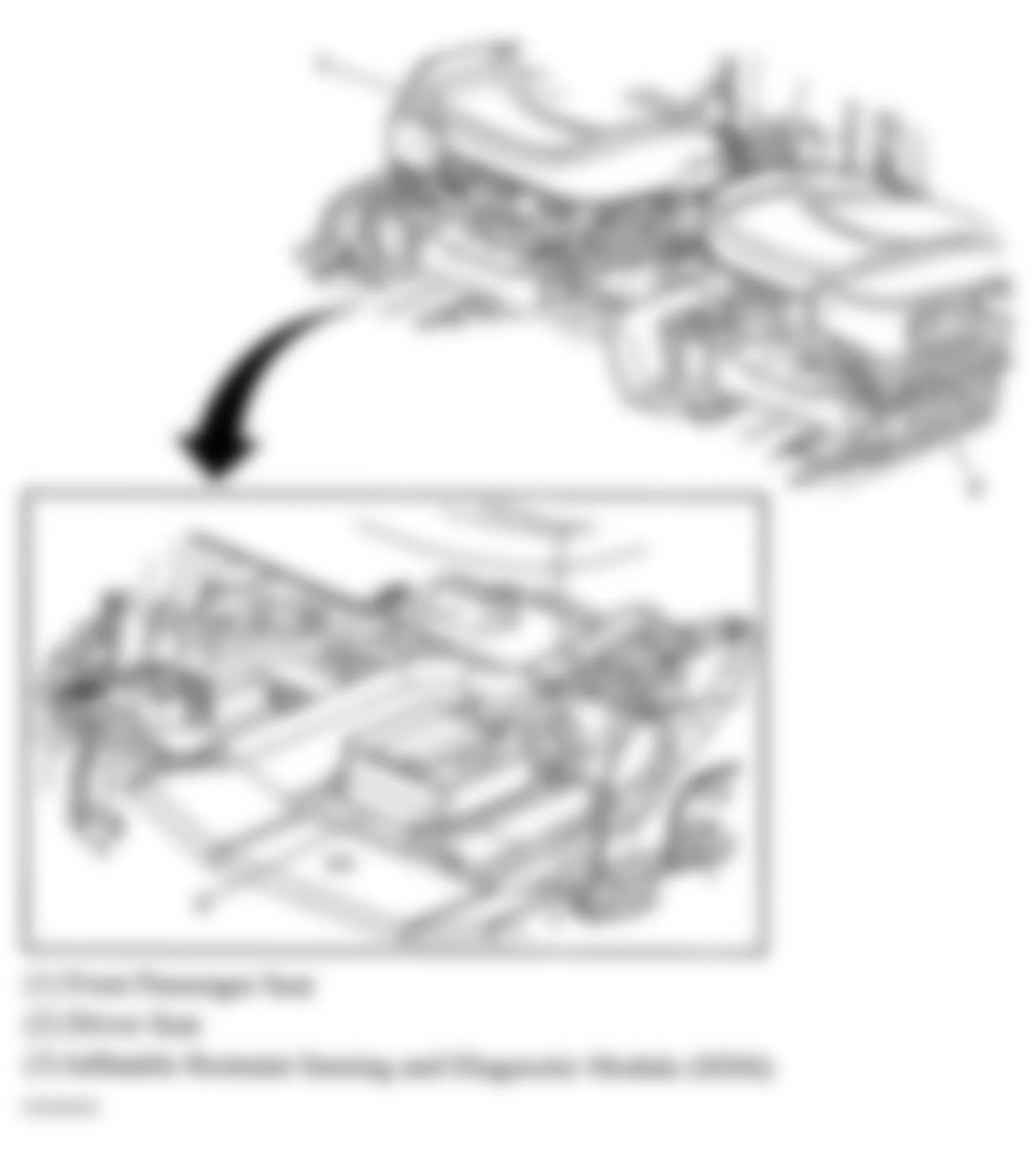 Buick LaCrosse CXS 2006 - Component Locations - Under Front Passengers Seat