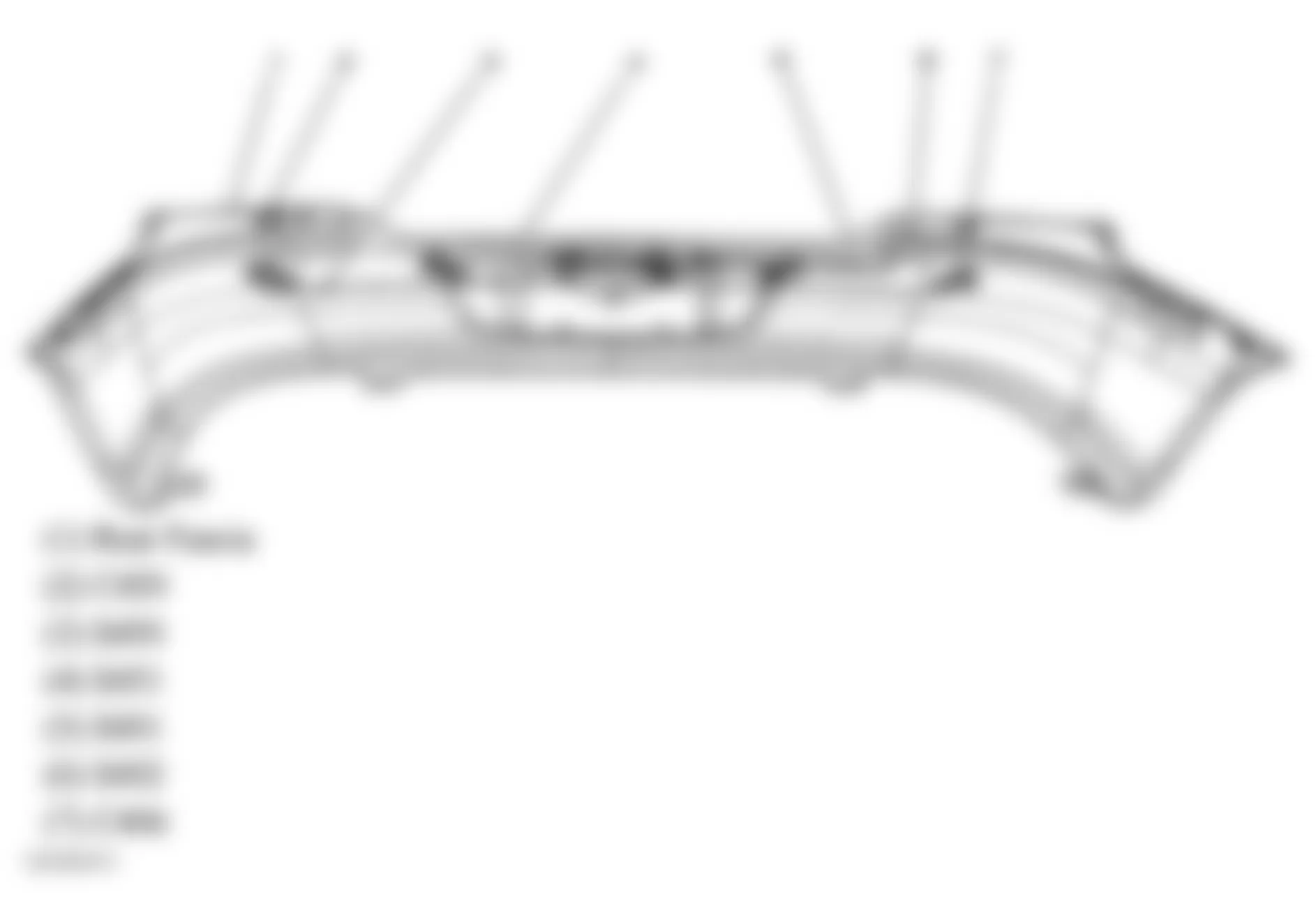 Buick LaCrosse CXS 2006 - Component Locations - Rear Bumper