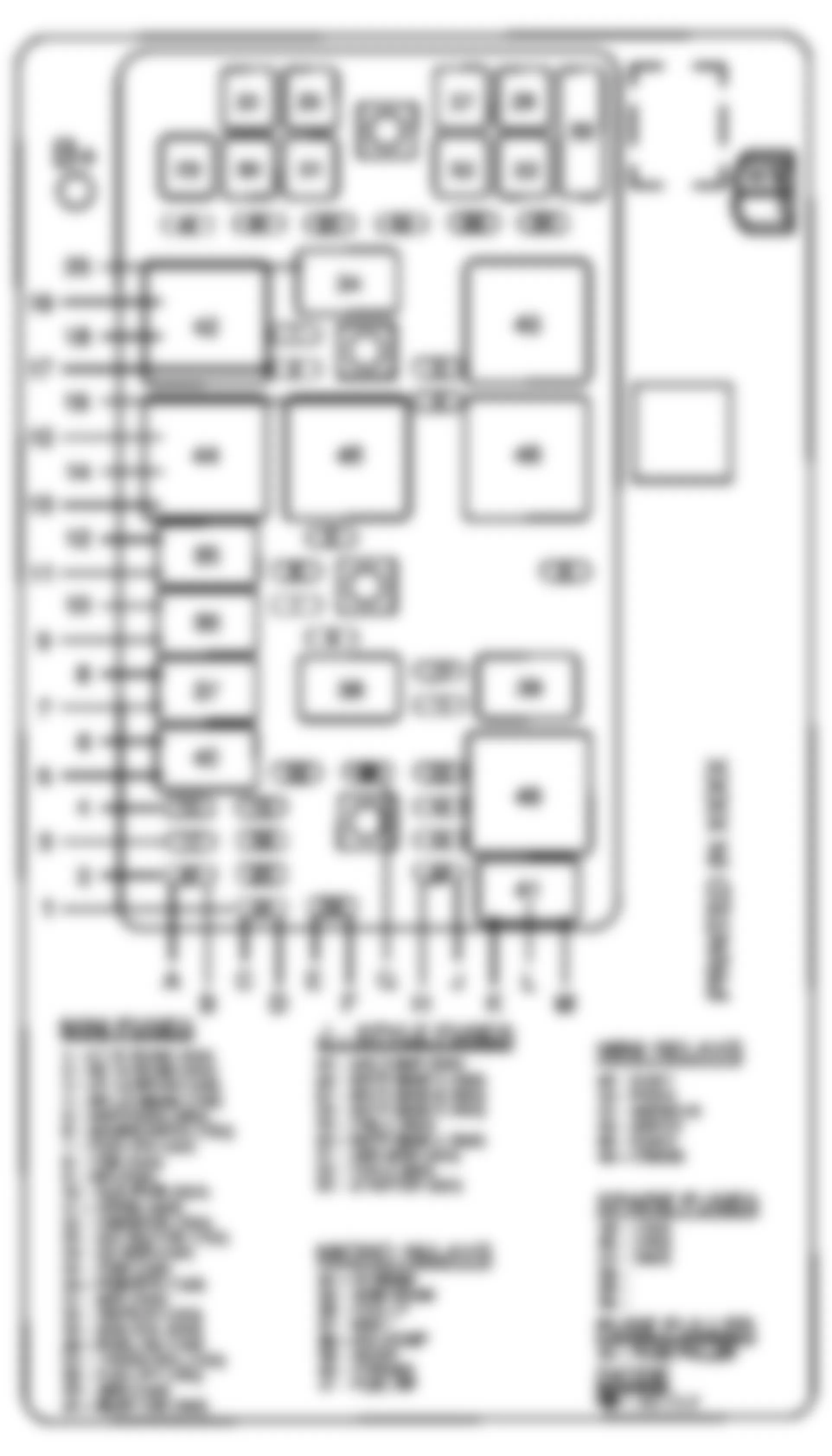 Buick LaCrosse CXS 2006 - Component Locations -  Identifying Underhood Fuse Block Components