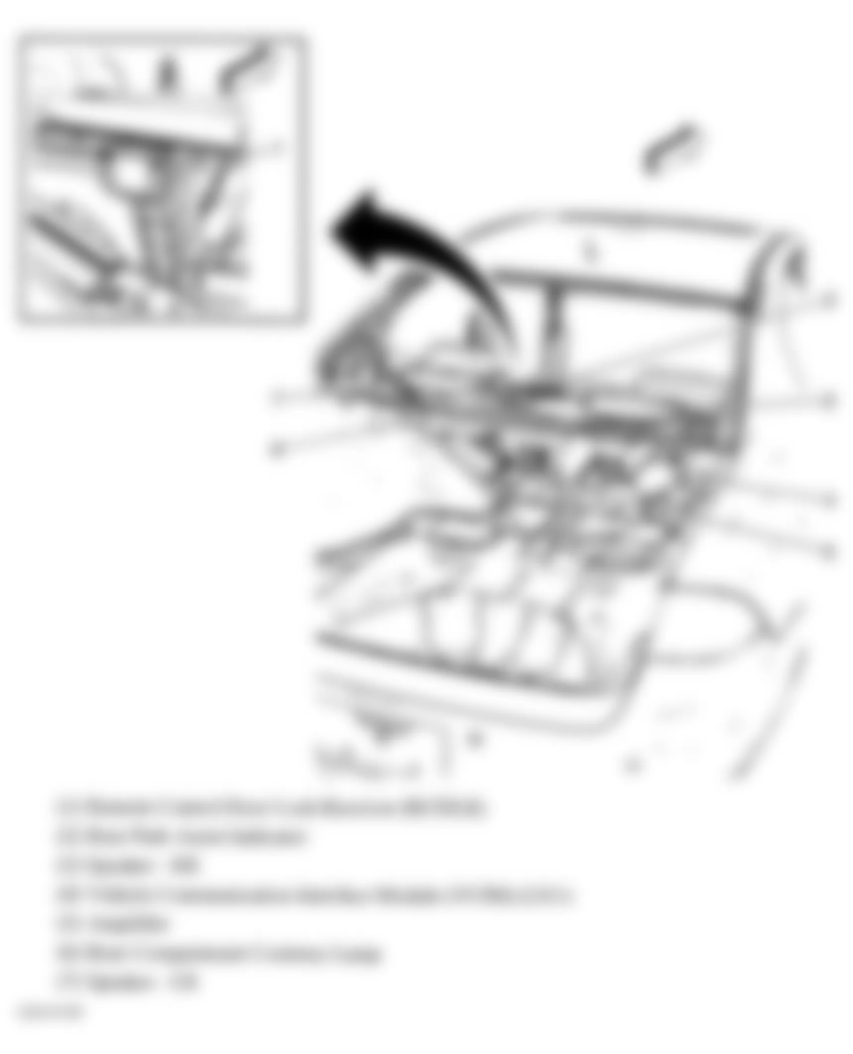 Buick Lucerne CX 2006 - Component Locations -  Behind Rear Seat