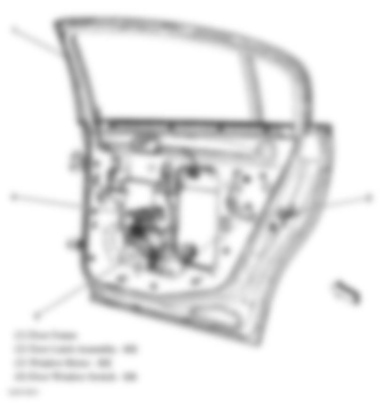 Buick Lucerne CX 2006 - Component Locations -  Right Rear Door