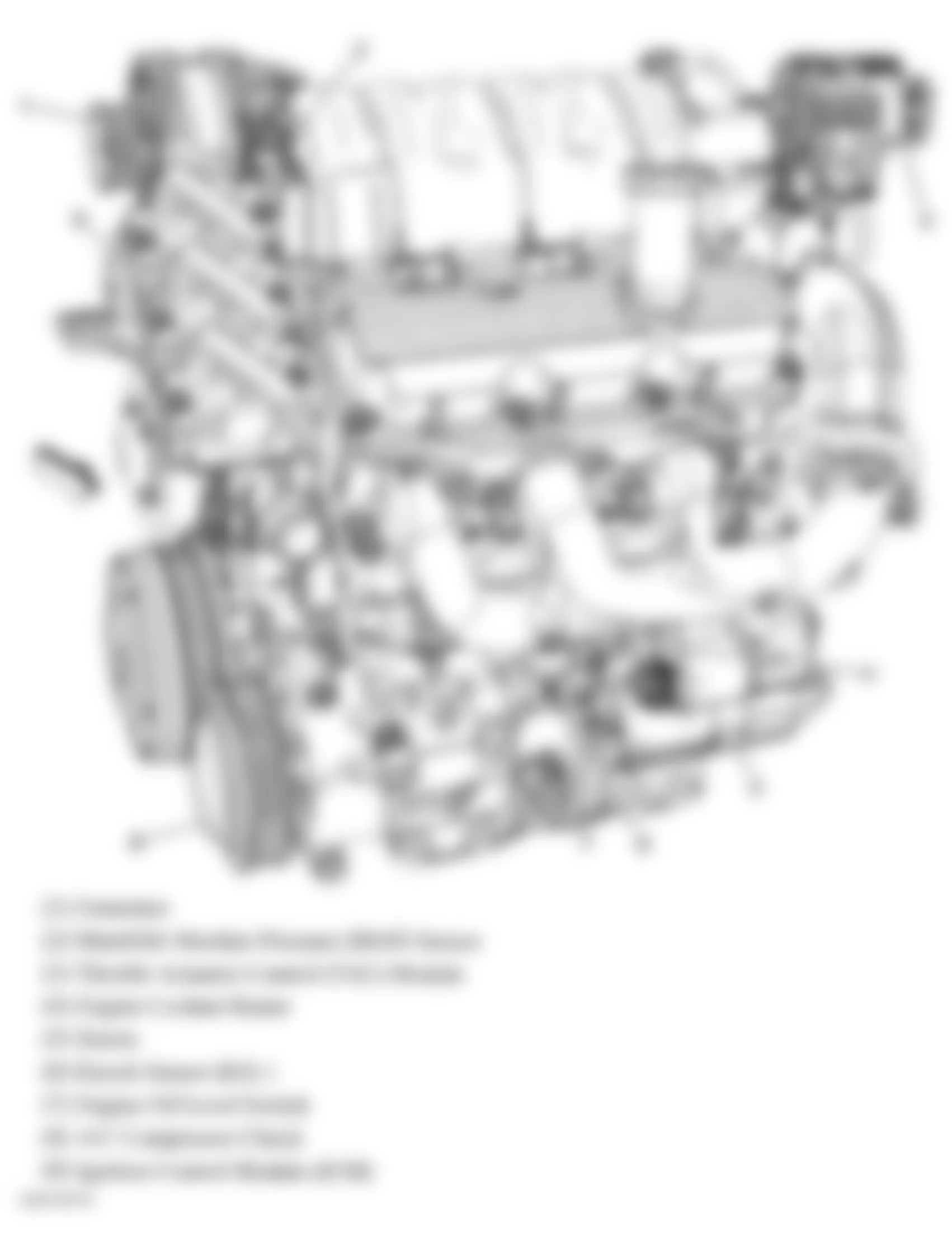 Buick Lucerne CX 2006 - Component Locations -  Left Side Of Engine (3.8L)