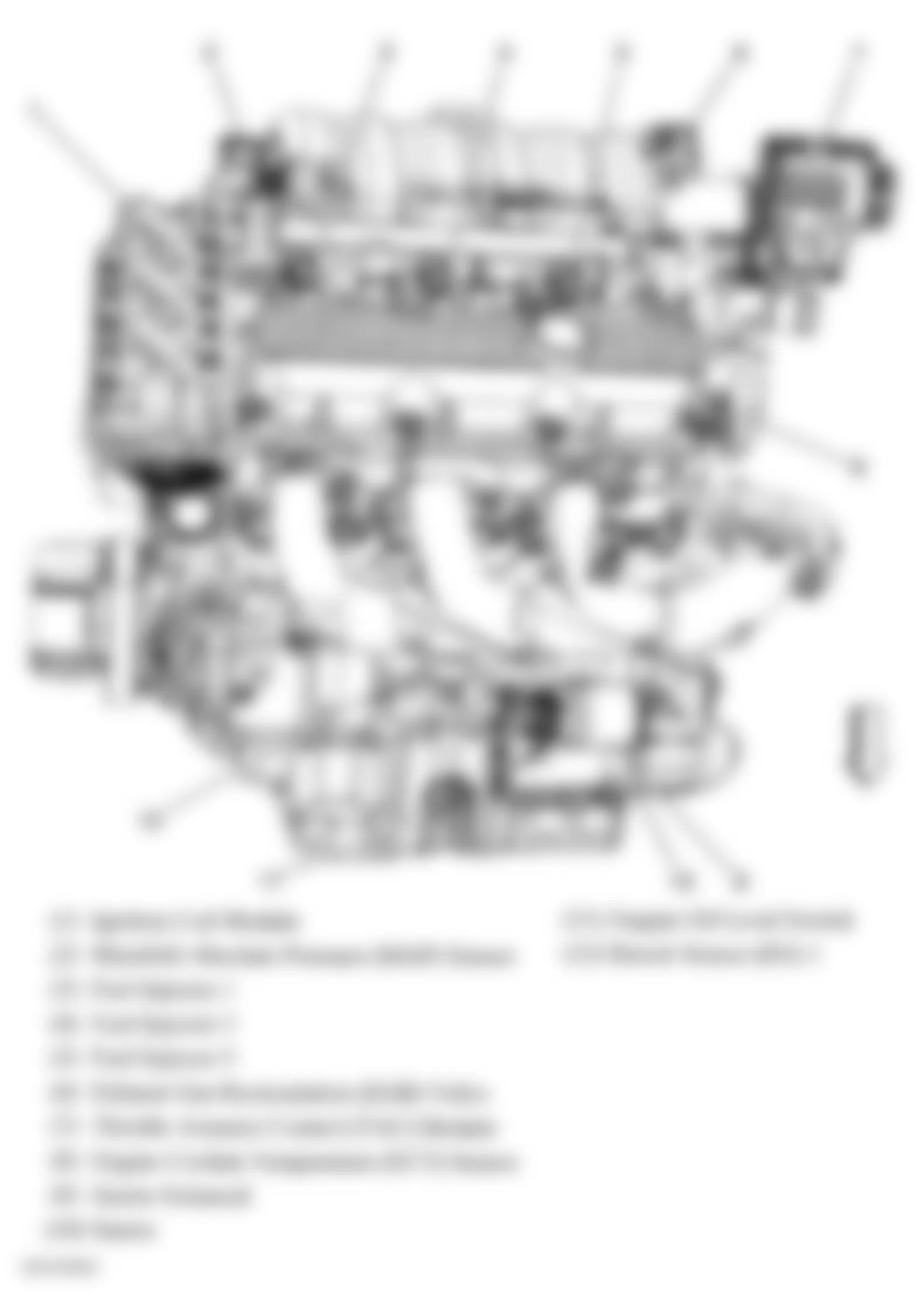 Buick Lucerne CXL 2006 - Component Locations -  Left Side Of Engine (3.8L)