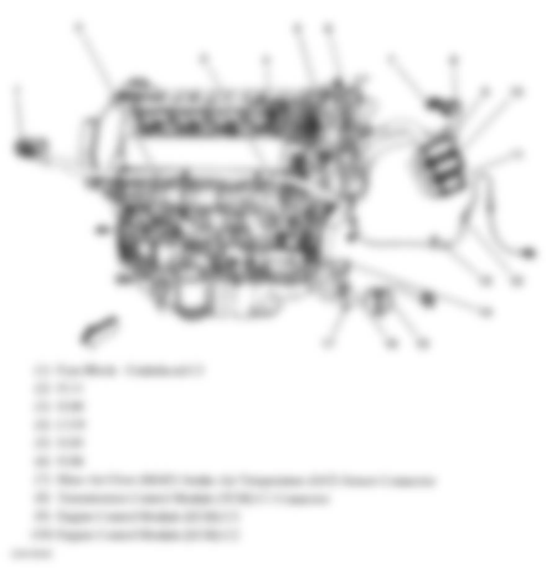 Buick Lucerne CXL 2006 - Component Locations -  Left Side Of Engine (4.6L) (1 Of 2)
