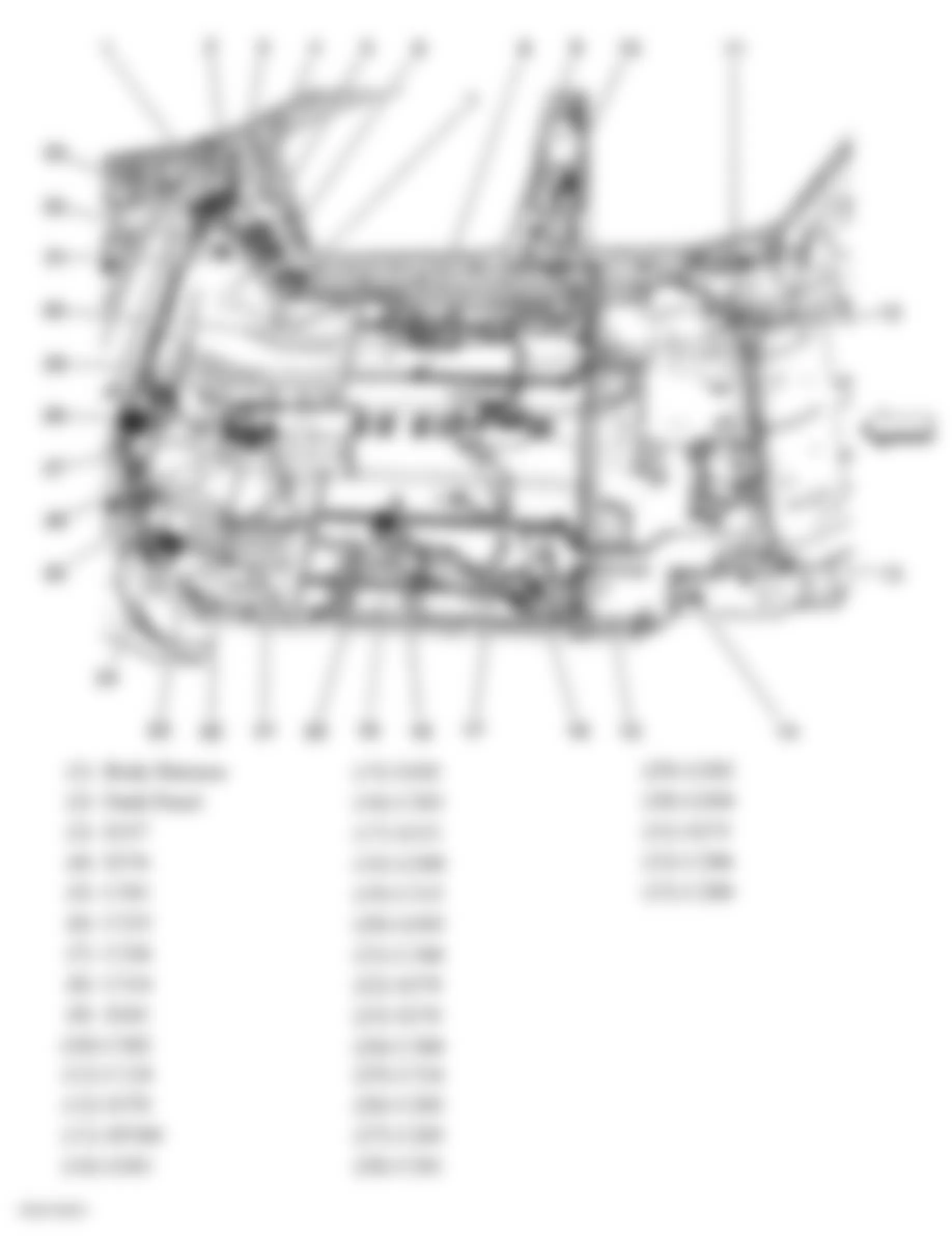 Buick Lucerne CXL 2006 - Component Locations -  Passenger Compartment Floor