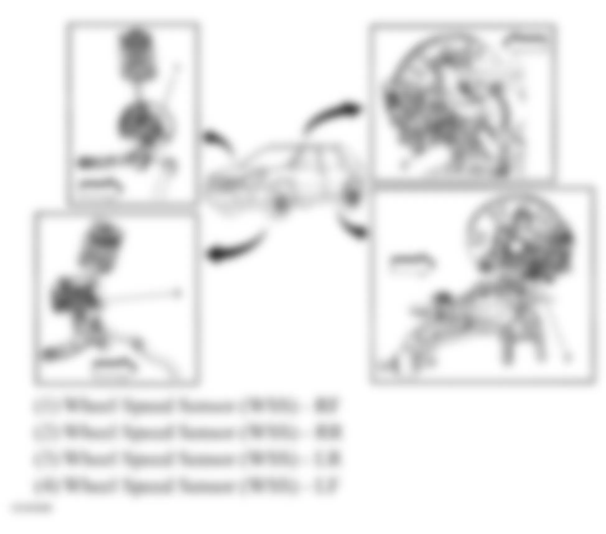 Buick Rendezvous CX 2006 - Component Locations -  Wheel Speed Sensors