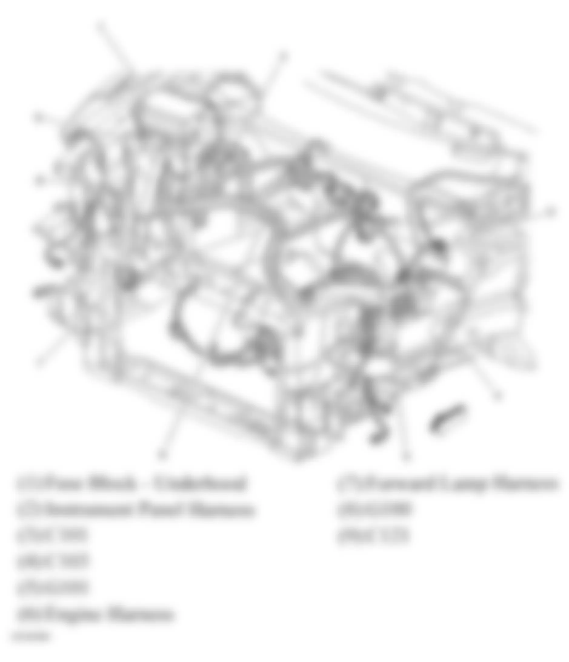 Buick Rendezvous CXL 2006 - Component Locations -  Engine Compartment