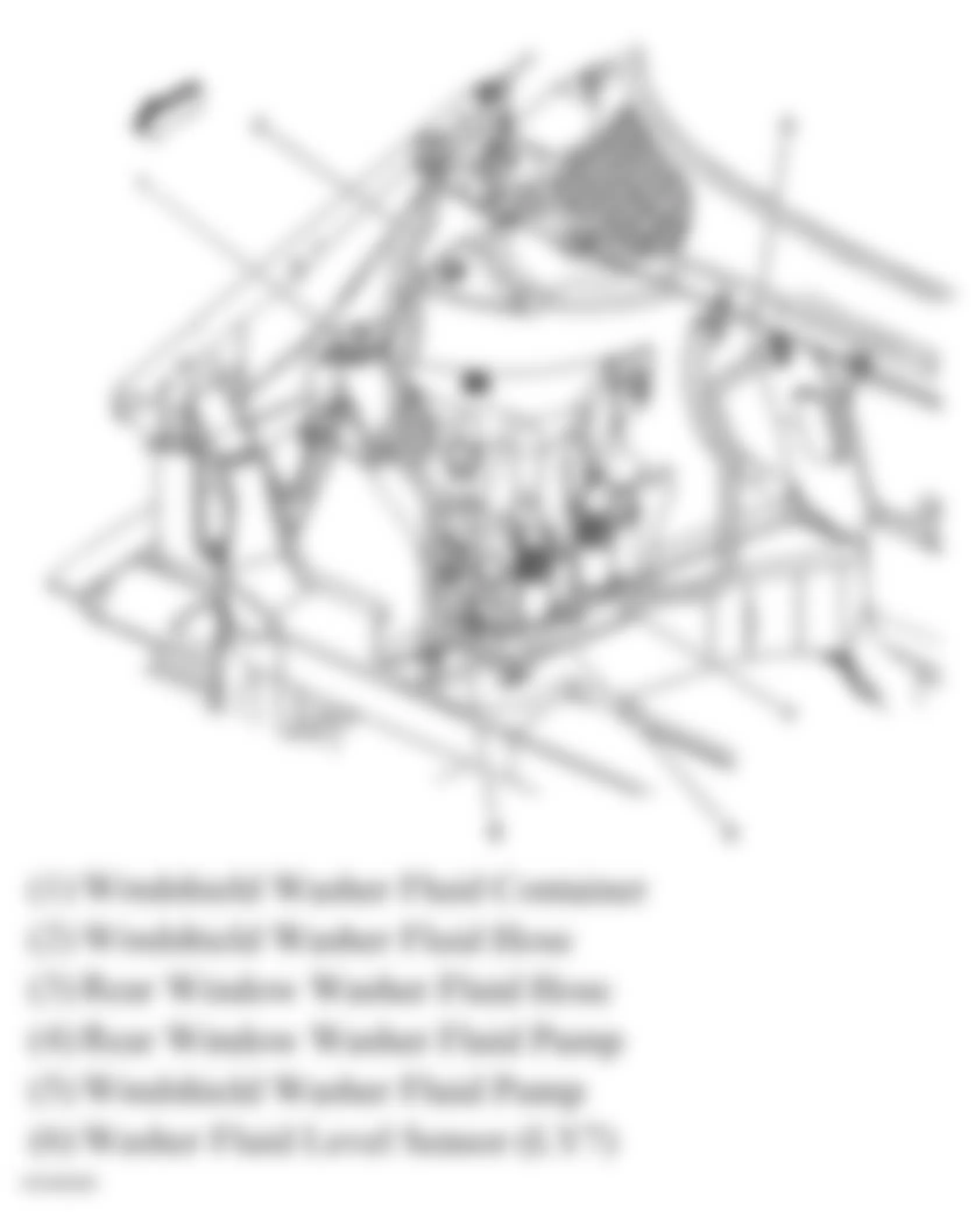 Buick Rendezvous CXL 2006 - Component Locations -  Right Side Of Engine Compartment