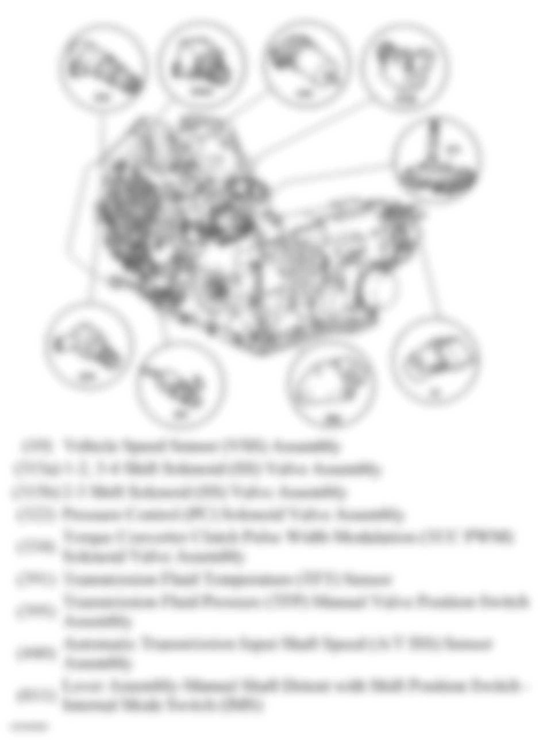 Buick Rendezvous CXL 2006 - Component Locations -  Transmission Assembly