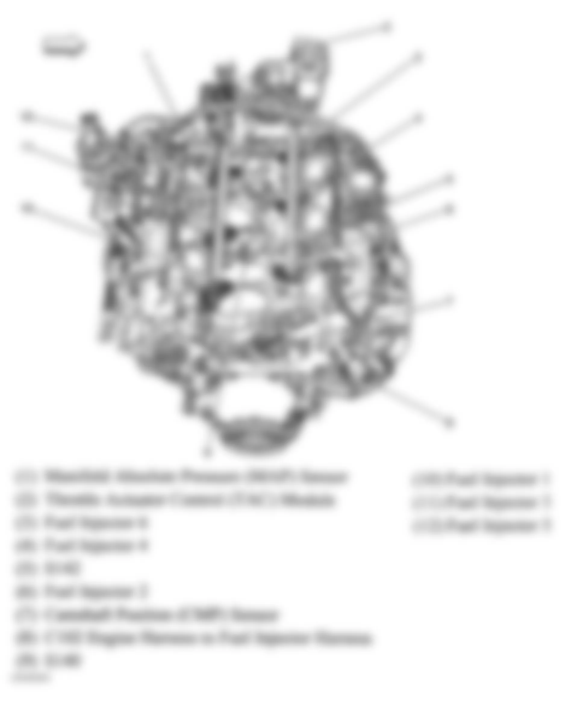 Buick Terraza CXL 2006 - Component Locations -  Engine Assembly (3.5L)