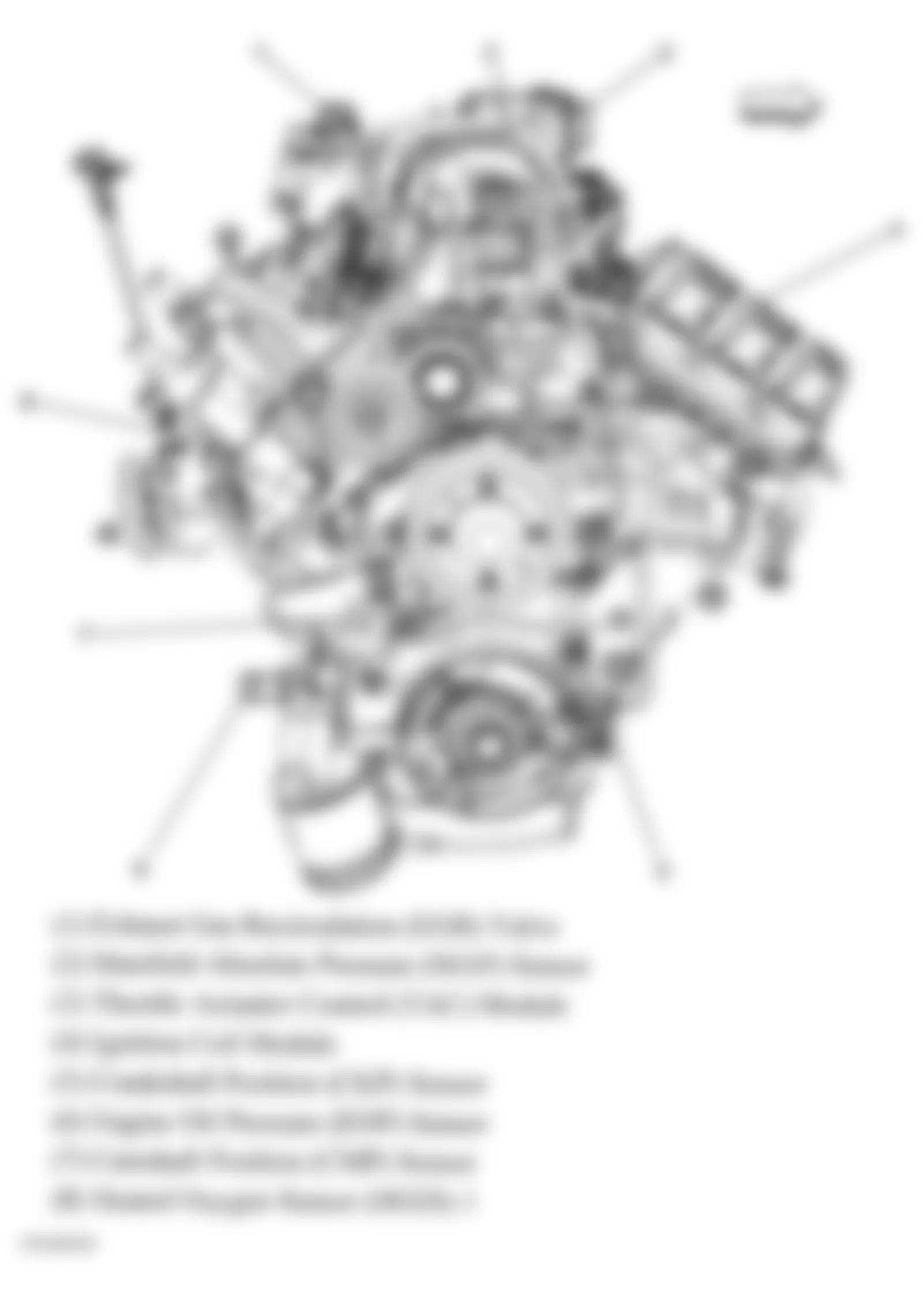 Buick LaCrosse CXL 2007 - Component Locations -  Front Of Engine (3.8L)