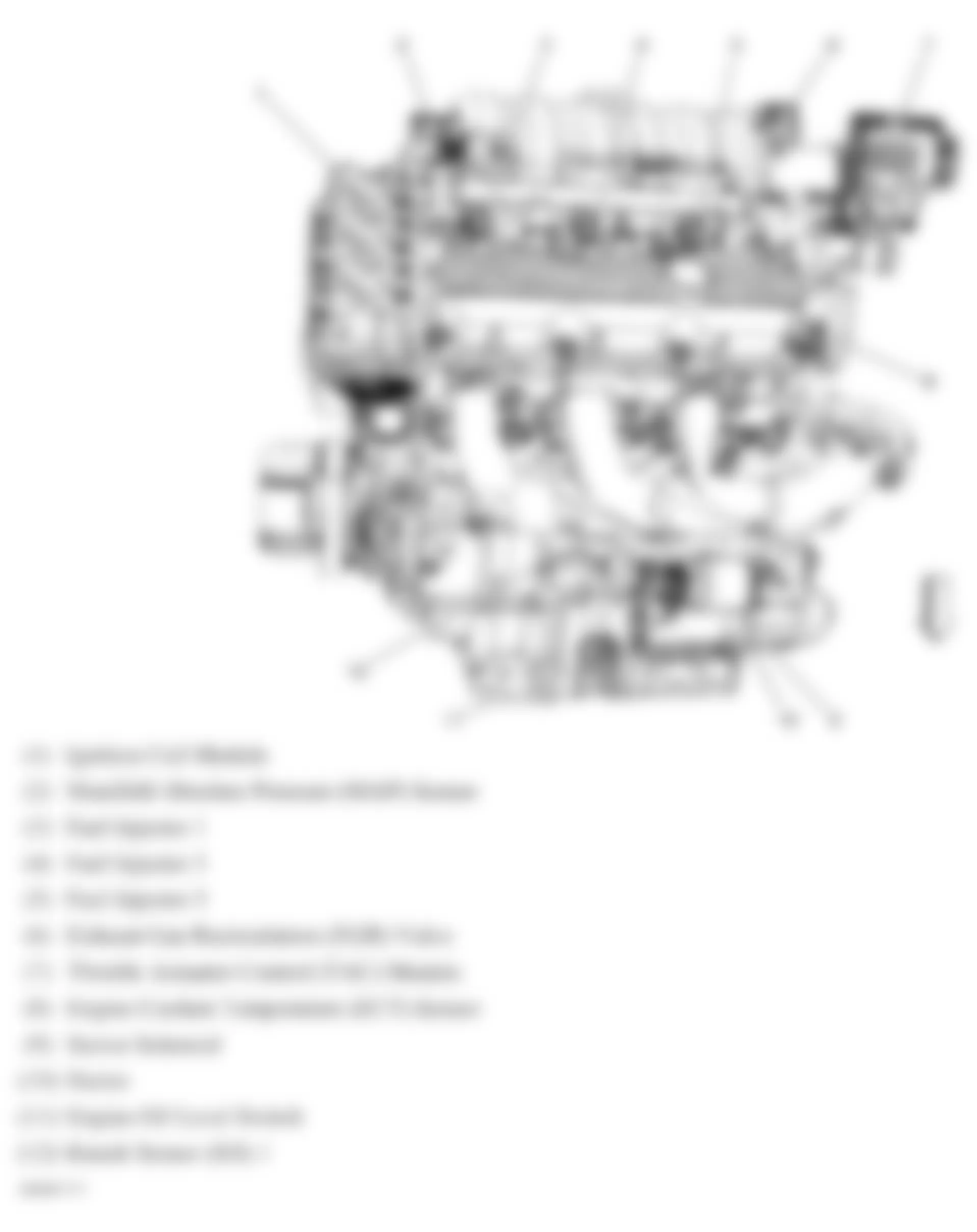 Buick LaCrosse CXL 2007 - Component Locations -  Front Of Engine (3.8L)