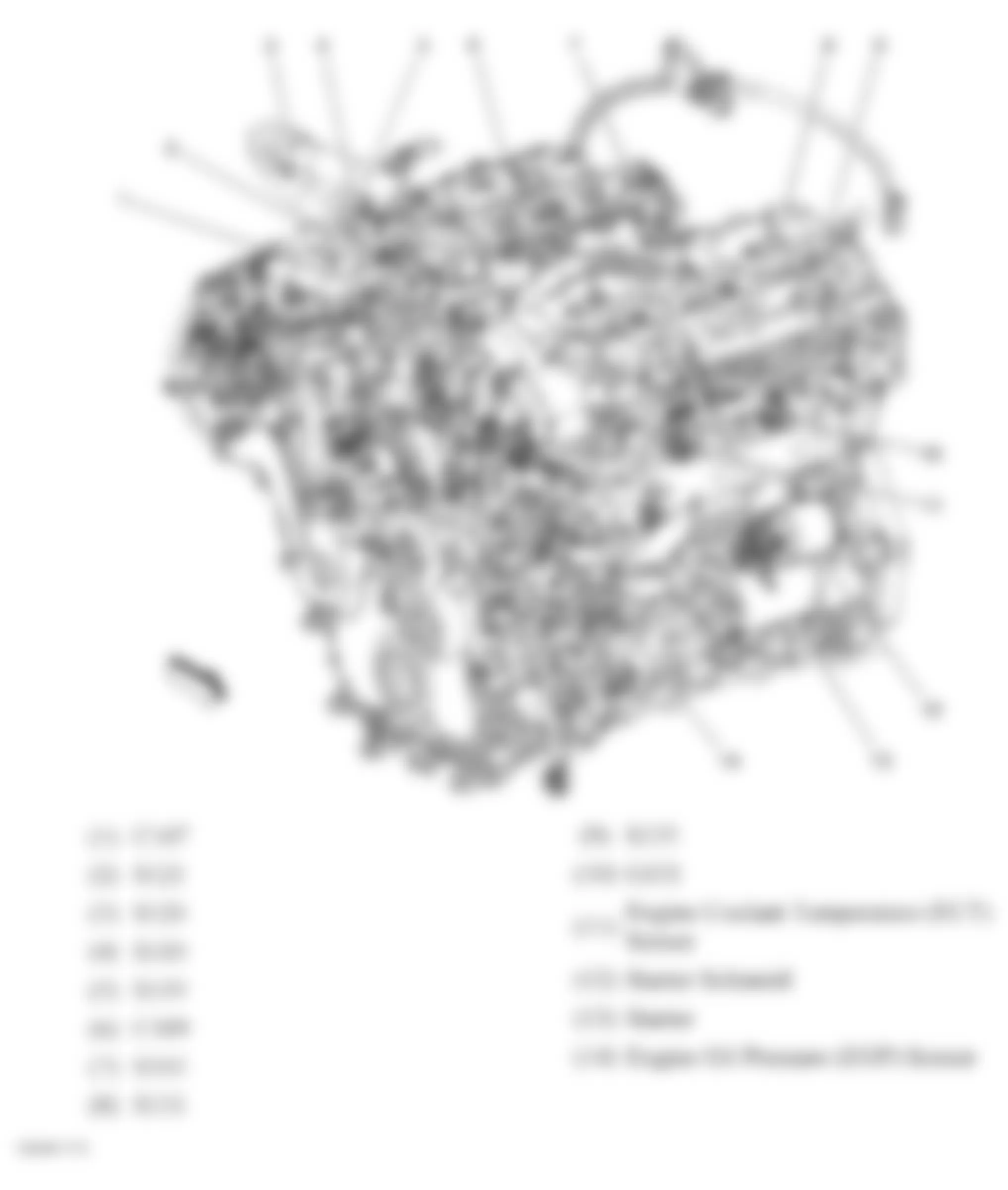 Buick LaCrosse CXL 2007 - Component Locations -  Front Of Engine (3.6L)