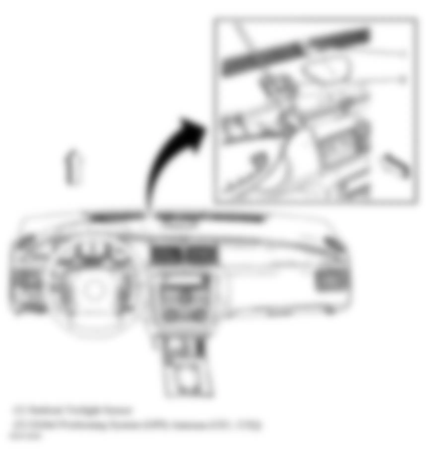 Buick Lucerne CXS 2007 - Component Locations -  Top Center Of Dash
