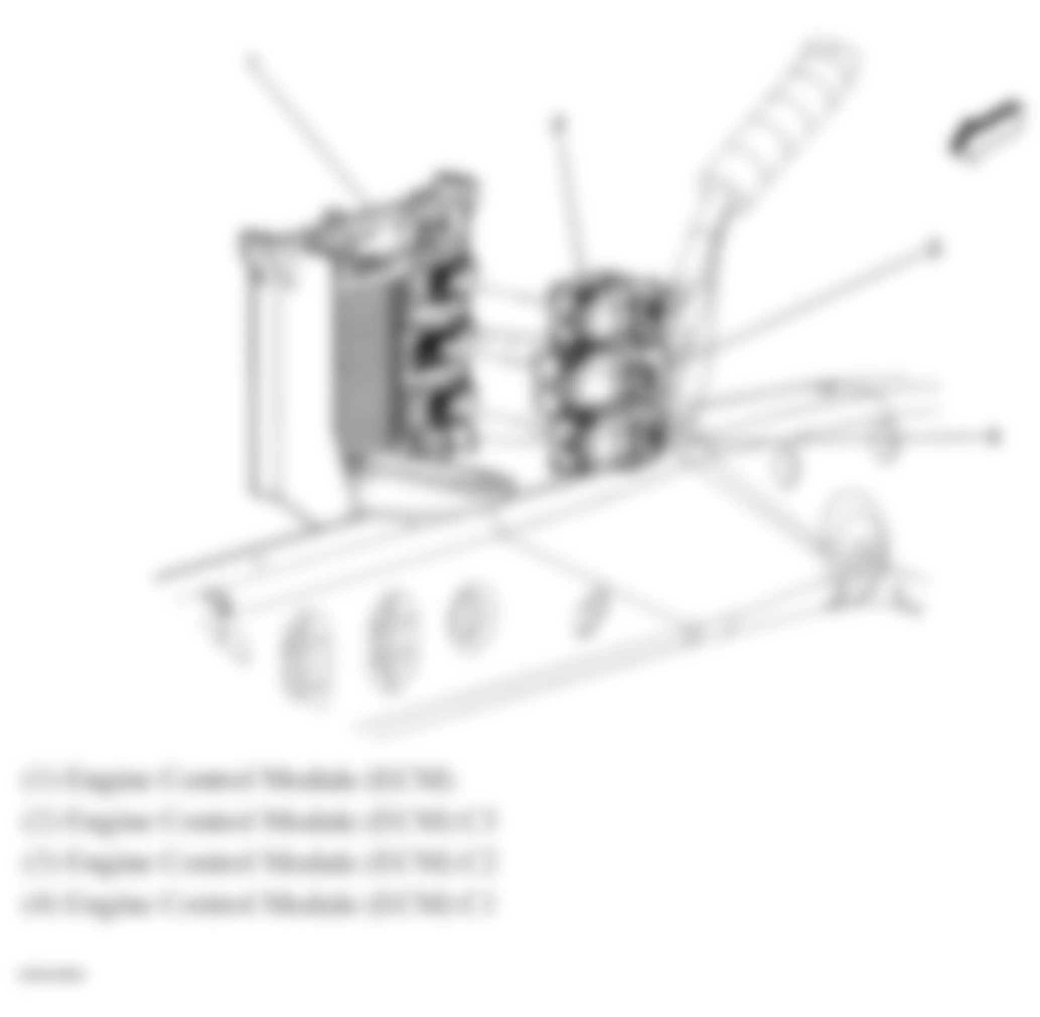 Buick Rainier 2007 - Component Locations -  Engine Control Module (ECM)