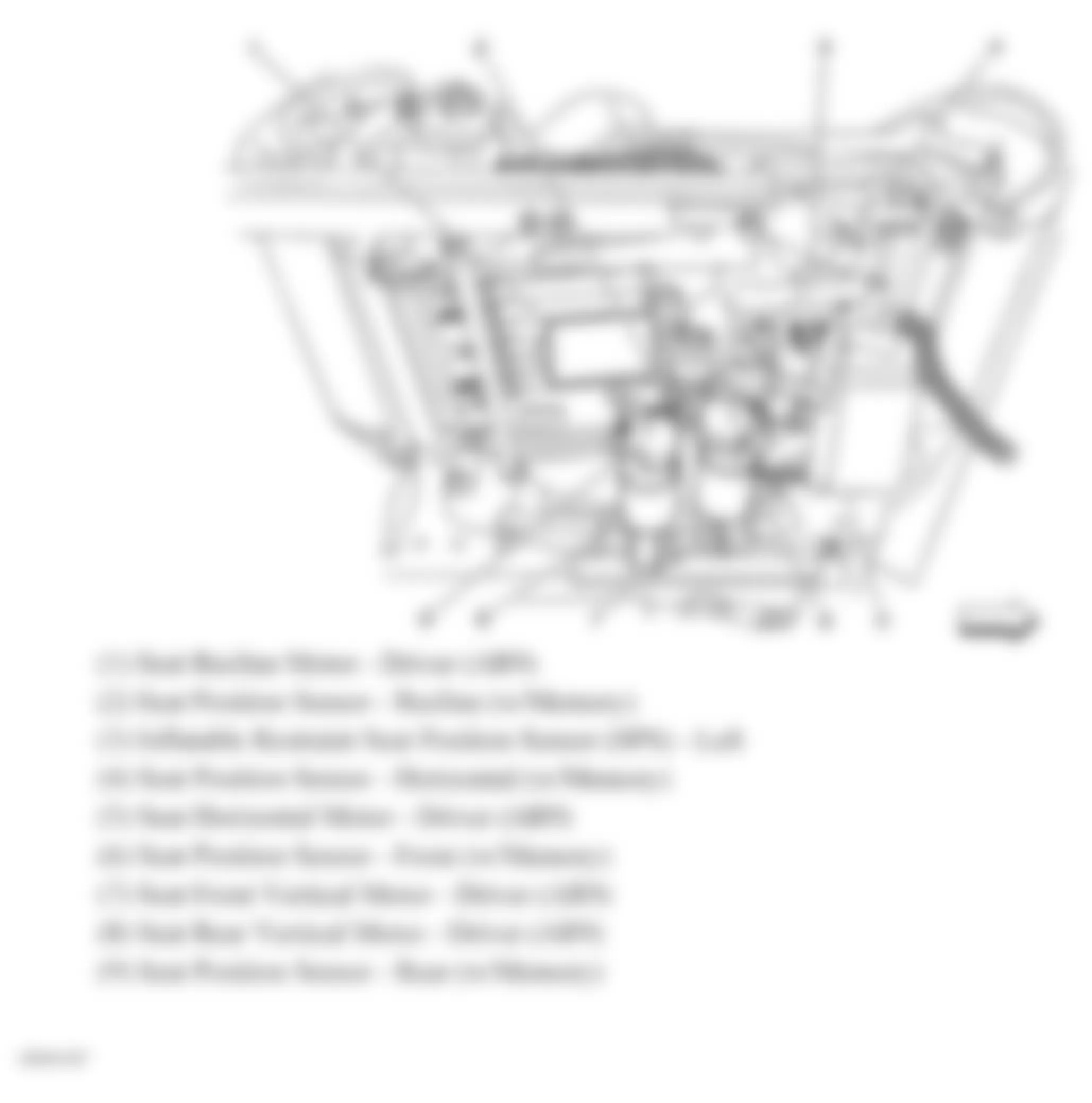 Buick Rainier 2007 - Component Locations -  Under Driver Seat