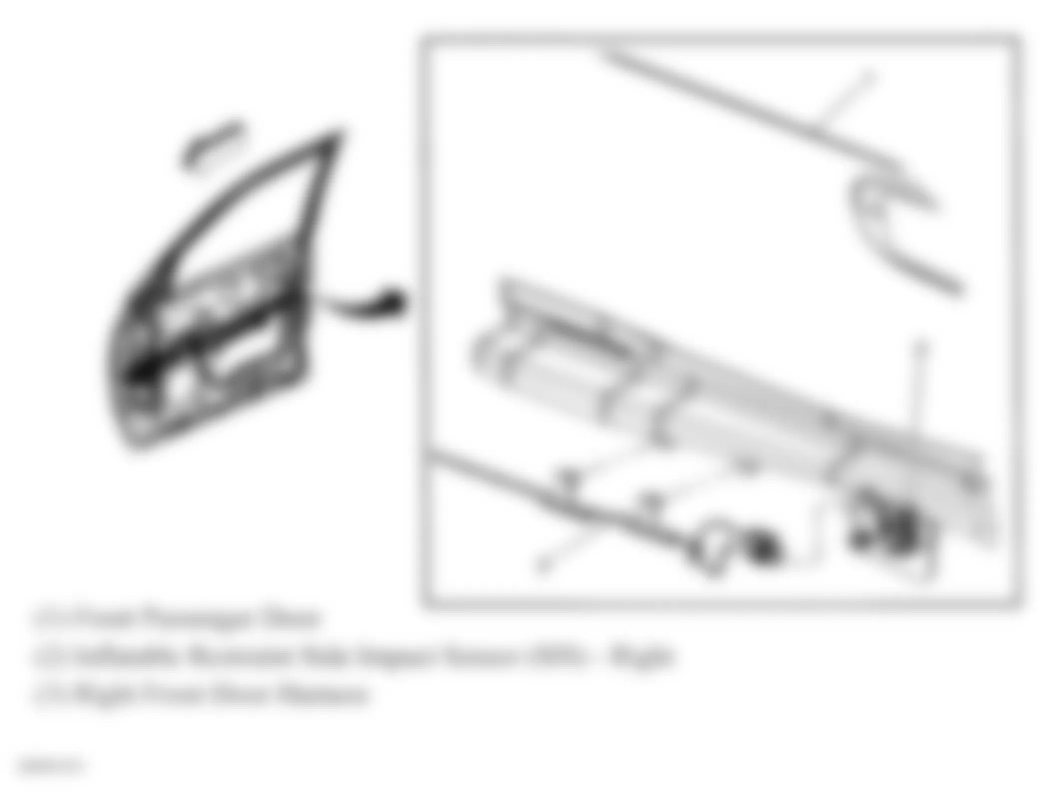 Buick Rainier 2007 - Component Locations -  Right Inflatable Restraint Side Impact Sensor (SIS)