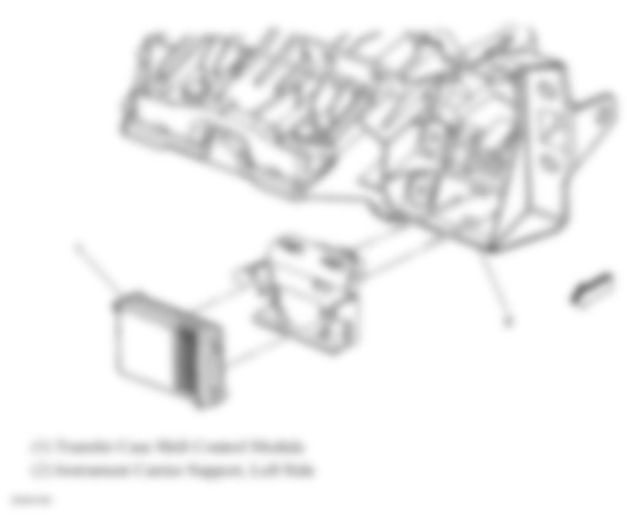 Buick Rainier 2007 - Component Locations -  Lower Left Side Of Instrument Carrier Support