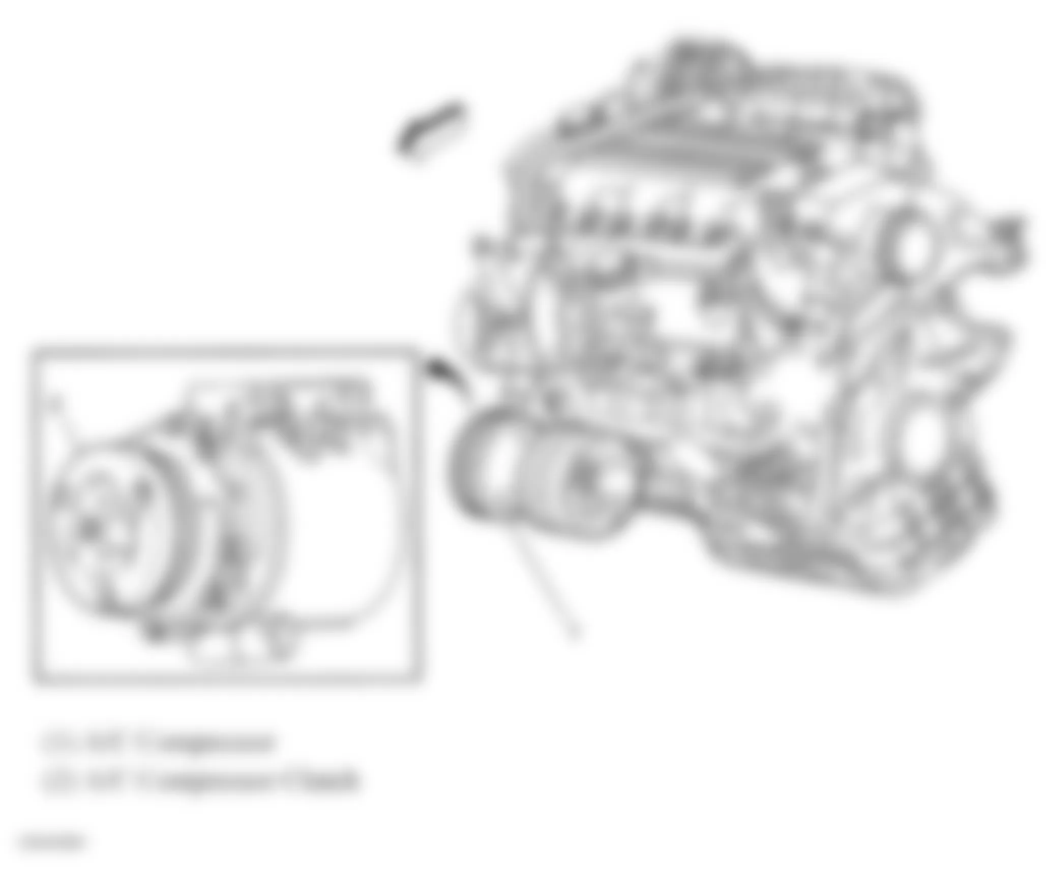 Buick Rendezvous CXL 2007 - Component Locations -  Front Of Engine