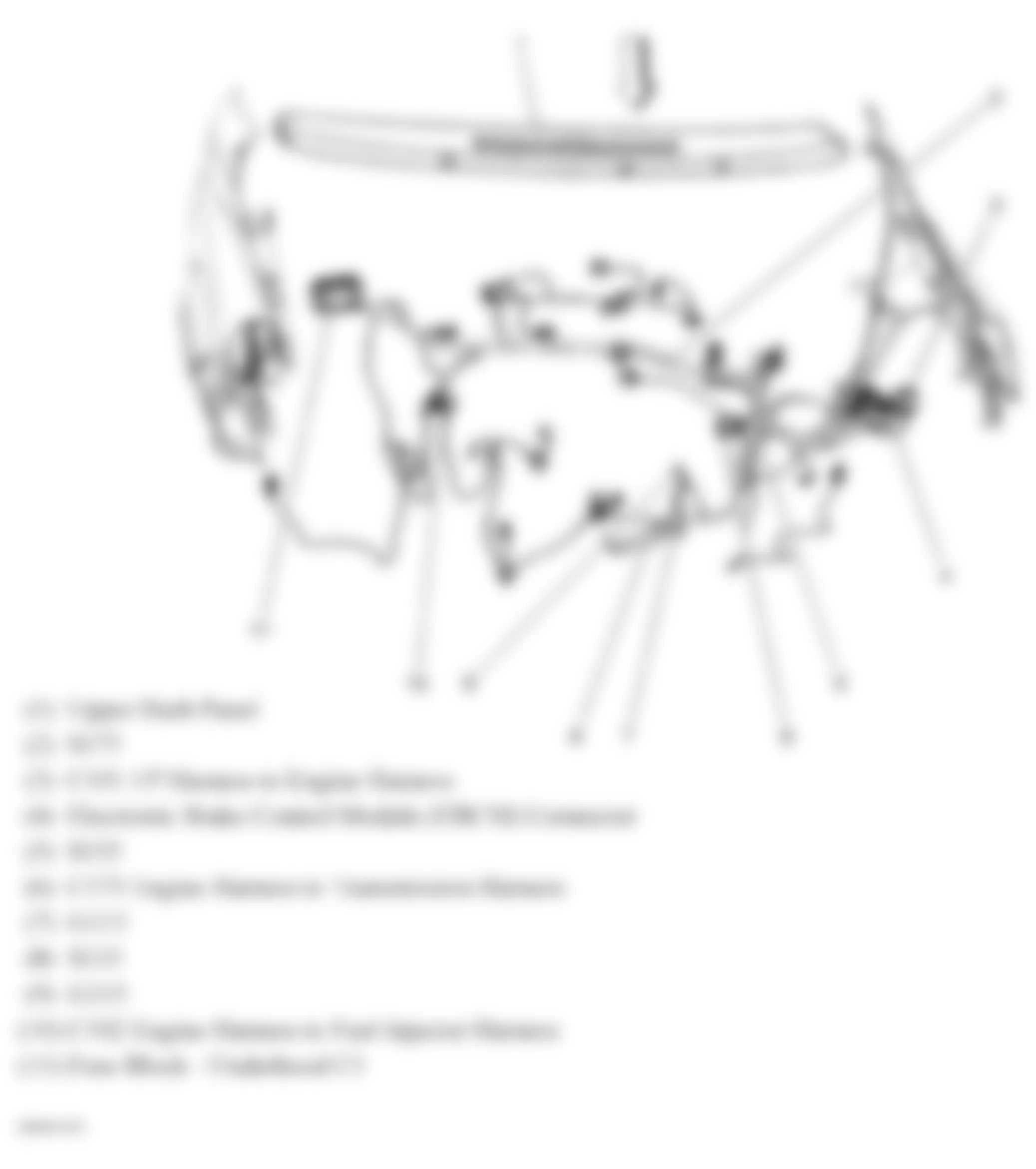 Buick Terraza CX 2007 - Component Locations -  Engine Harness Components