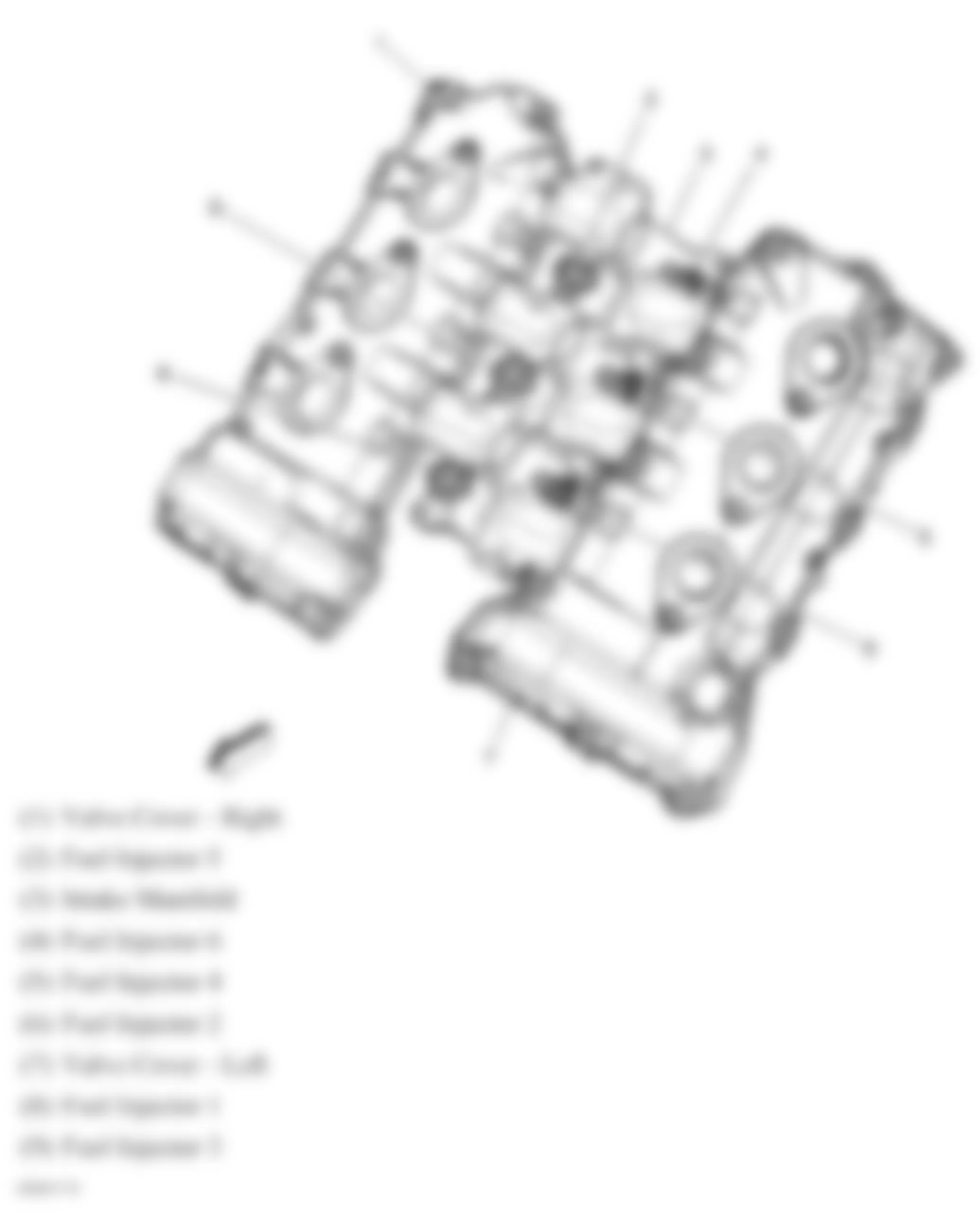 Buick Allure CXS 2008 - Component Locations -  Fuel Injectors