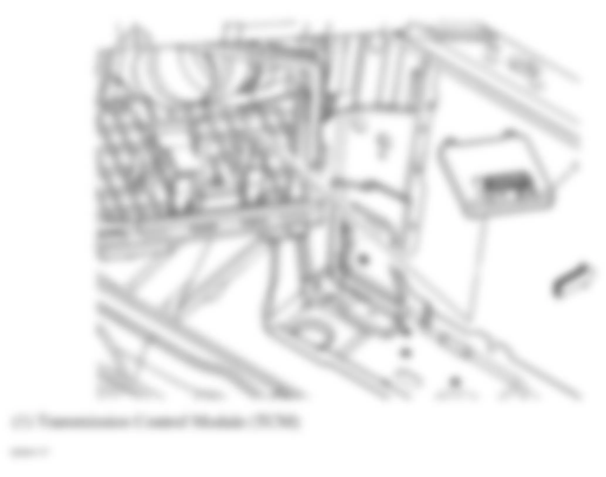 Buick Allure Super 2008 - Component Locations -  Transmission Control Module (TCM) (Except 5.3L)