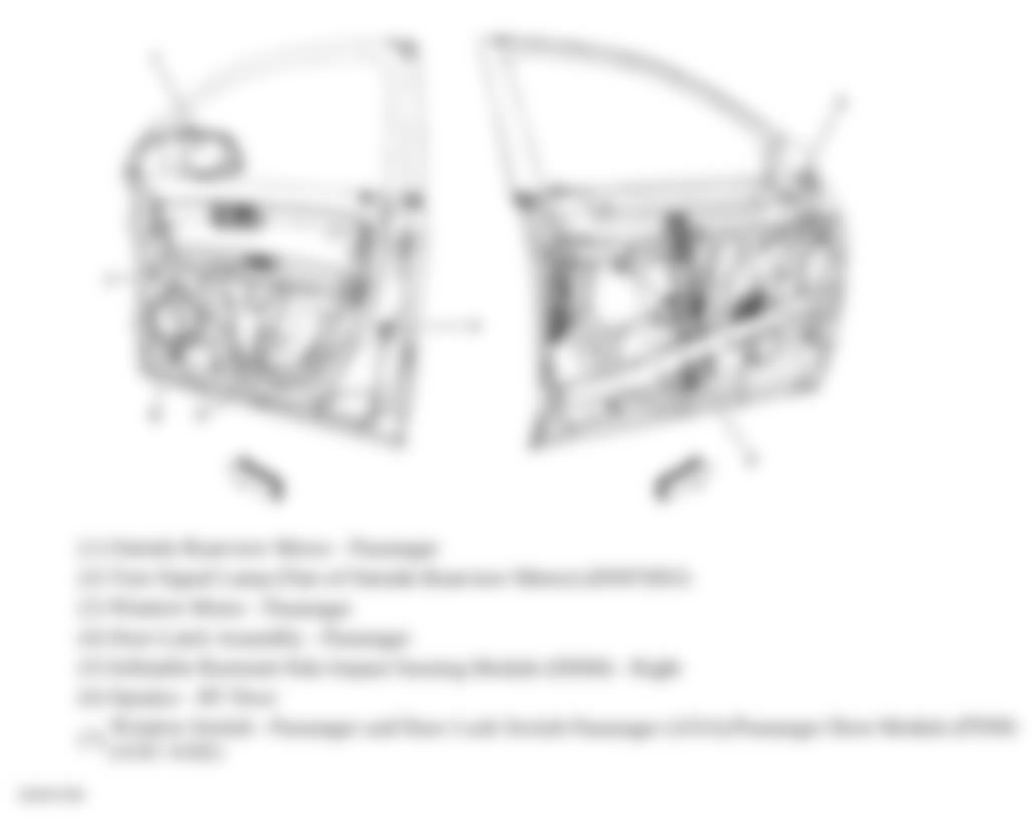 Buick Enclave CXL 2008 - Component Locations -  Front Passengers Door