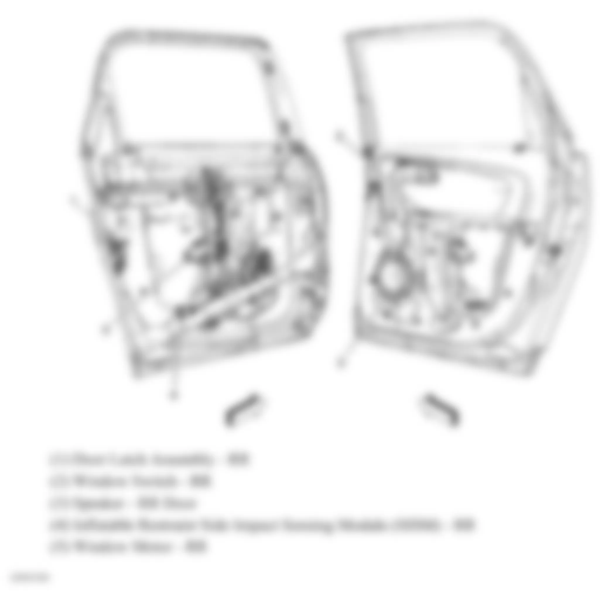 Buick Enclave CXL 2008 - Component Locations -  Right Rear Door