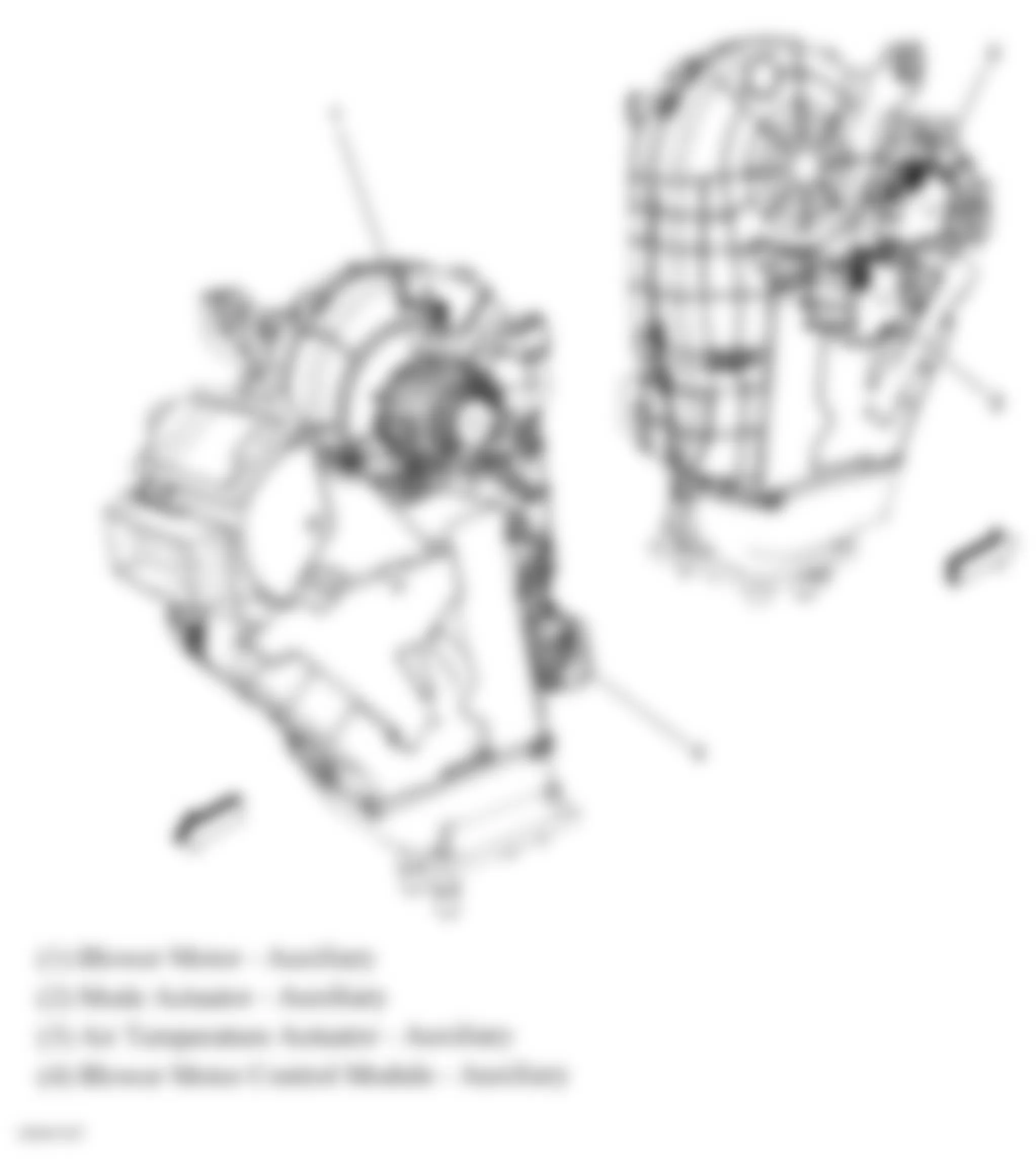 Buick Enclave CXL 2008 - Component Locations -  Rear HVAC Module